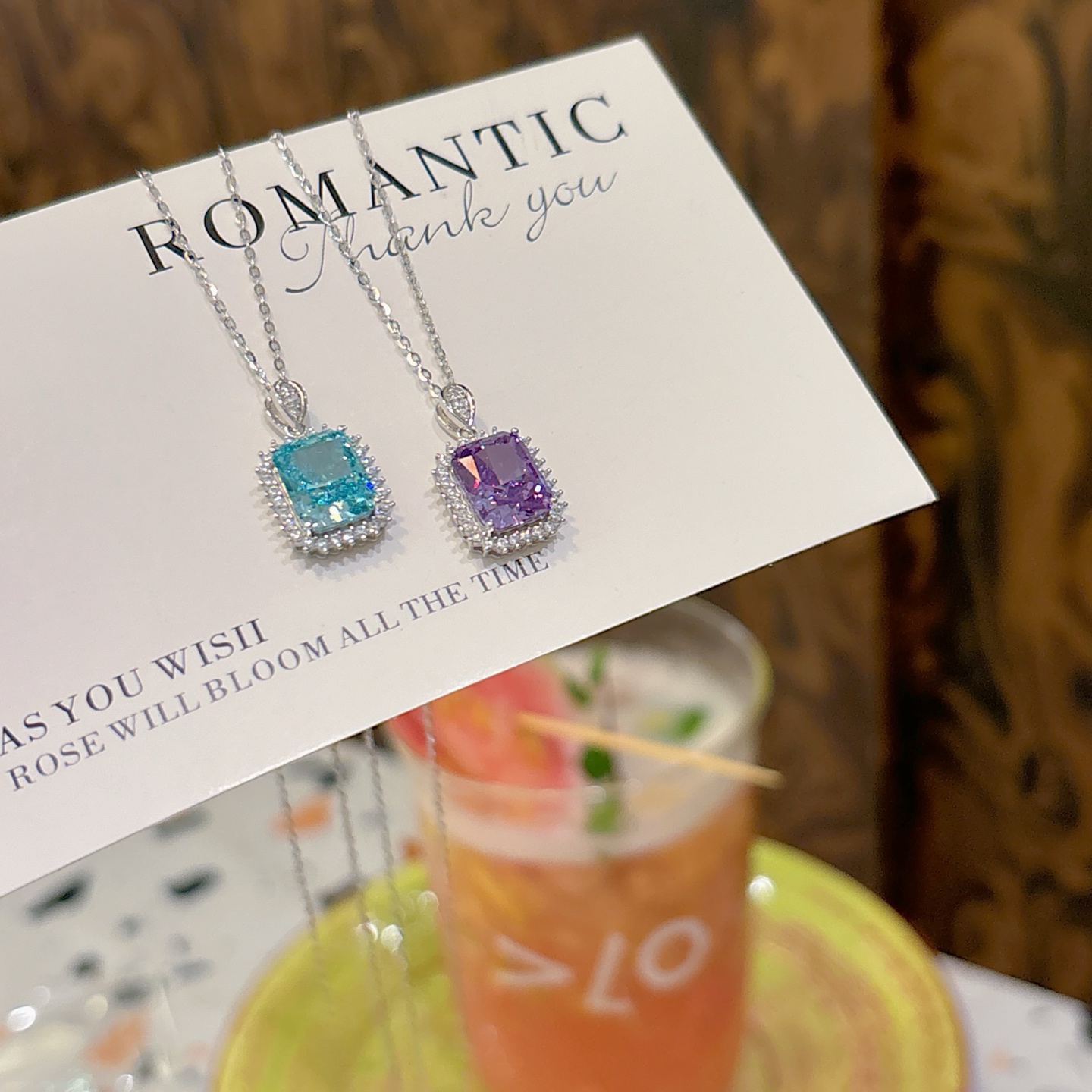 韓国風低アレルギー銀ハイカーボンダイヤネックレスシルバー プロポーズ