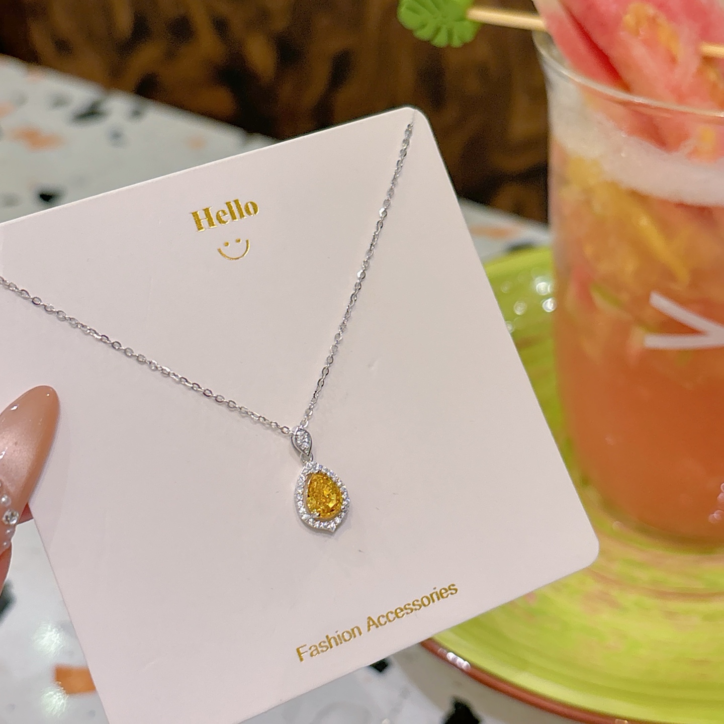 S925 Sterling Silver High Carbon Diamond Necklace Fresh Father's Day