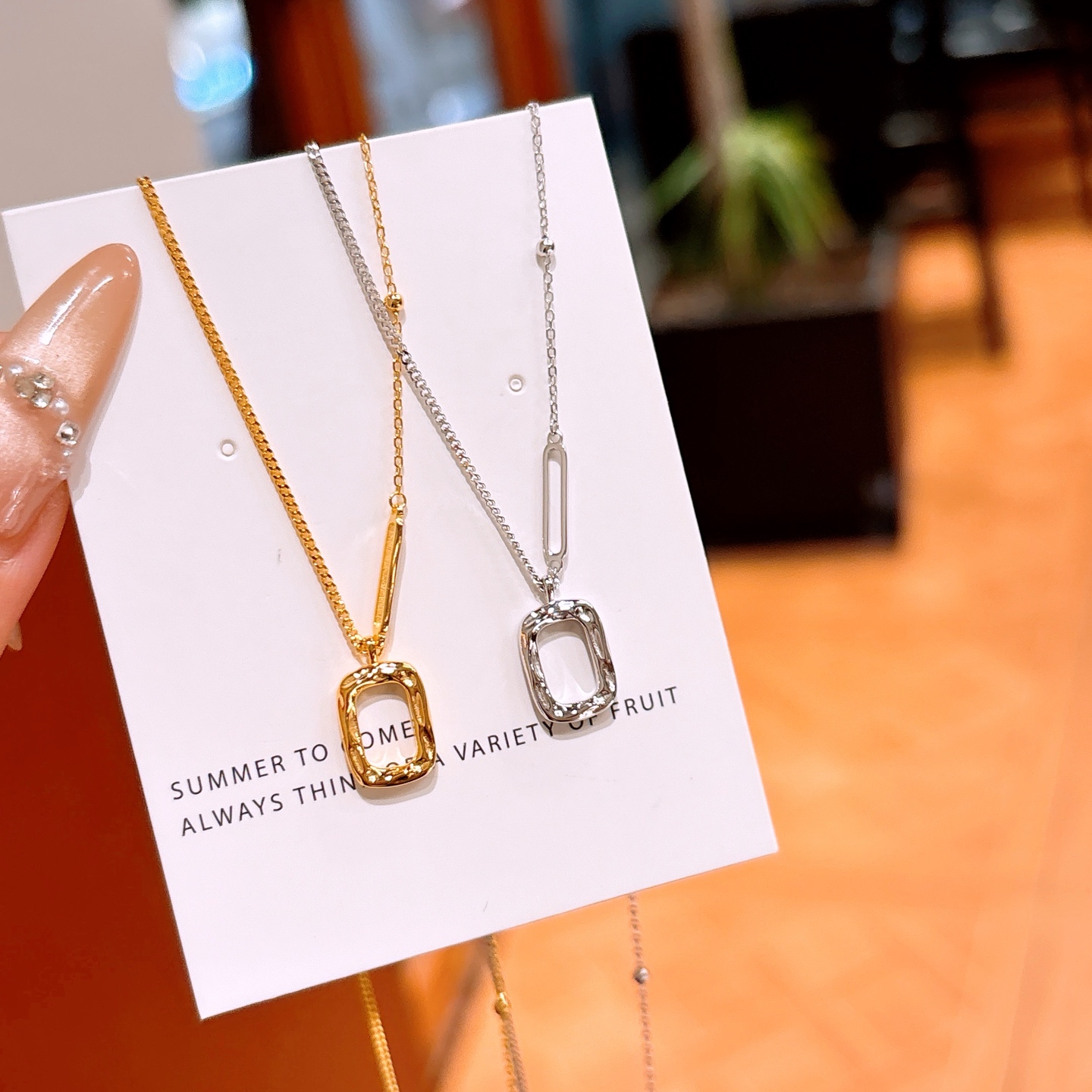 ユニーク高品質シルバーネックレスゴールド ウェディングギフト