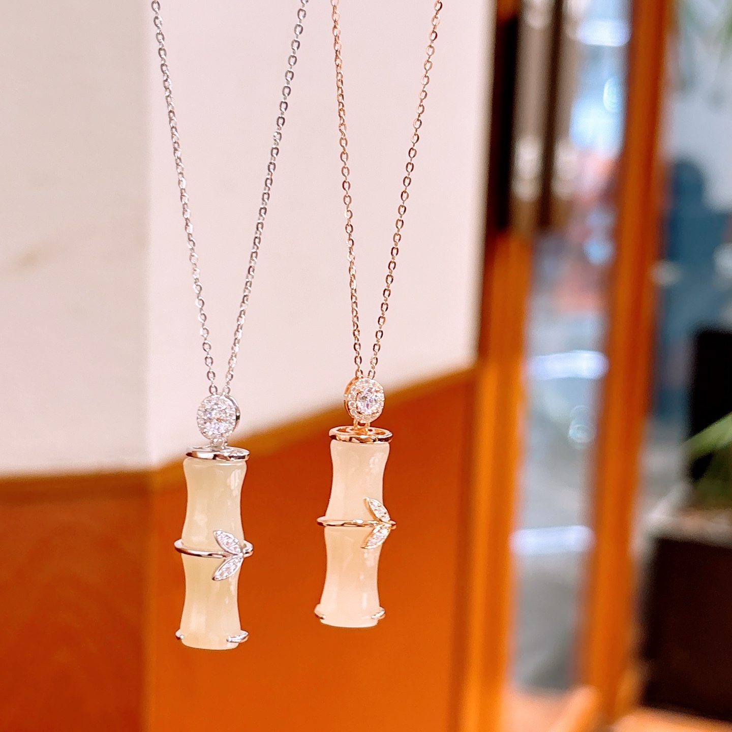 Low Allergy Silver Hetian Jade Necklace Pure Proposal Silver