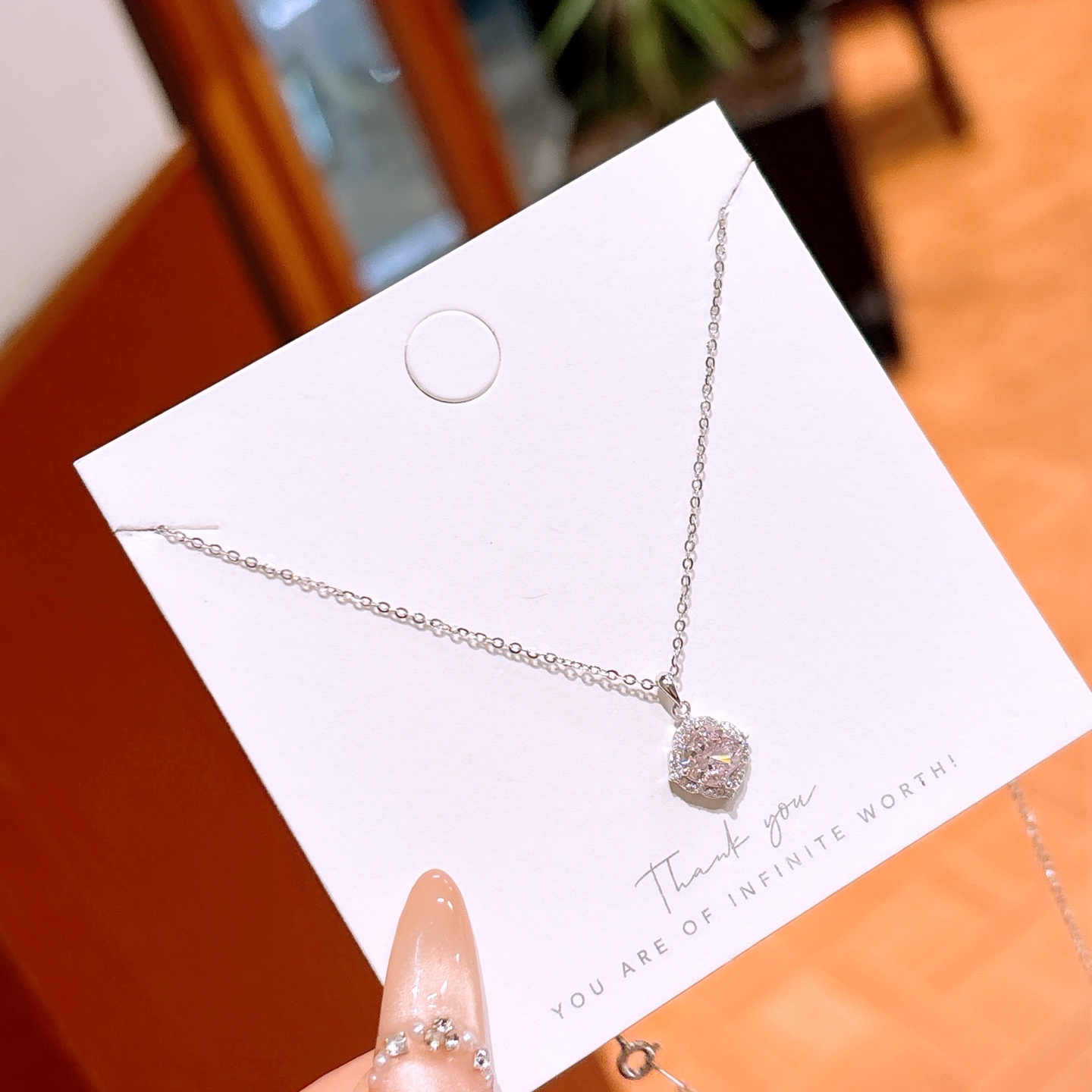 S925 Sterling Silver High Carbon Diamond Necklace Precision New Year