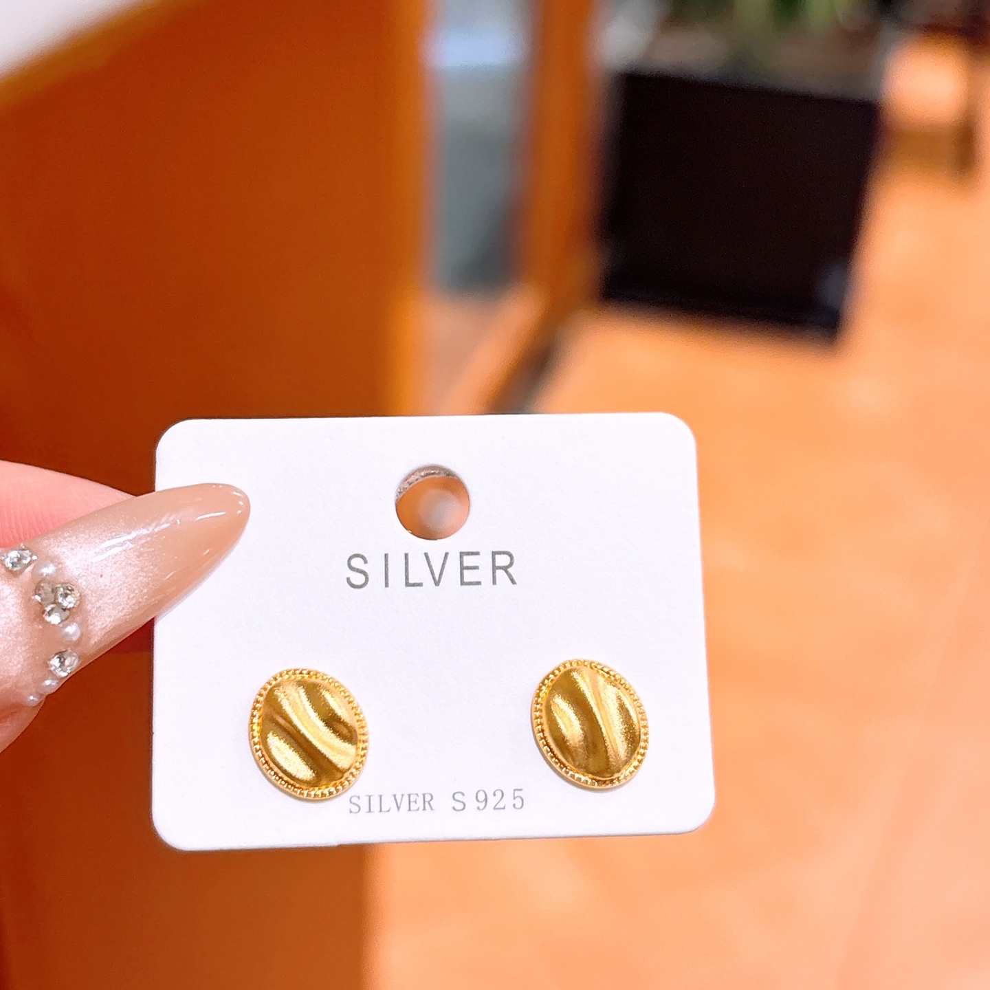 Nickel Free Silver Earrings Intellectual Self-love Gold