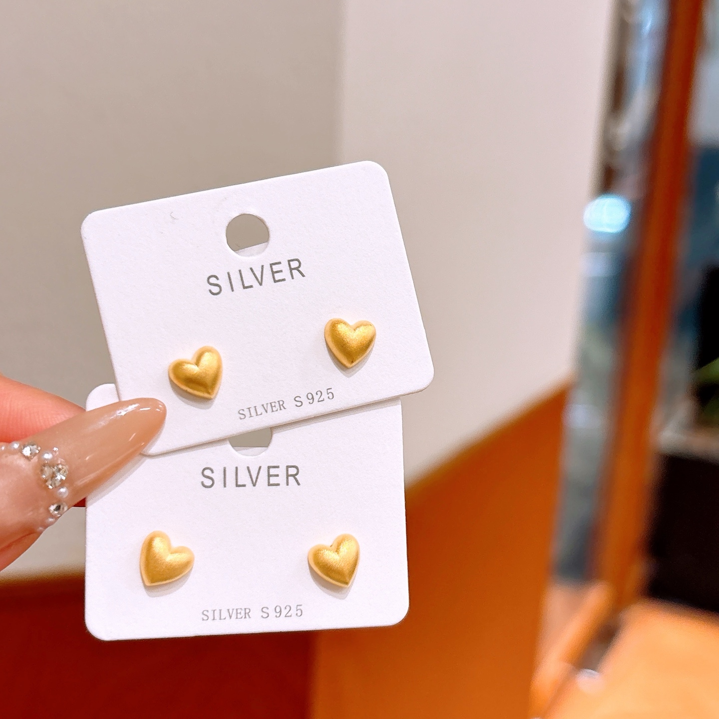 Low Allergy Silver Earrings Cute Bestie Gift Gold