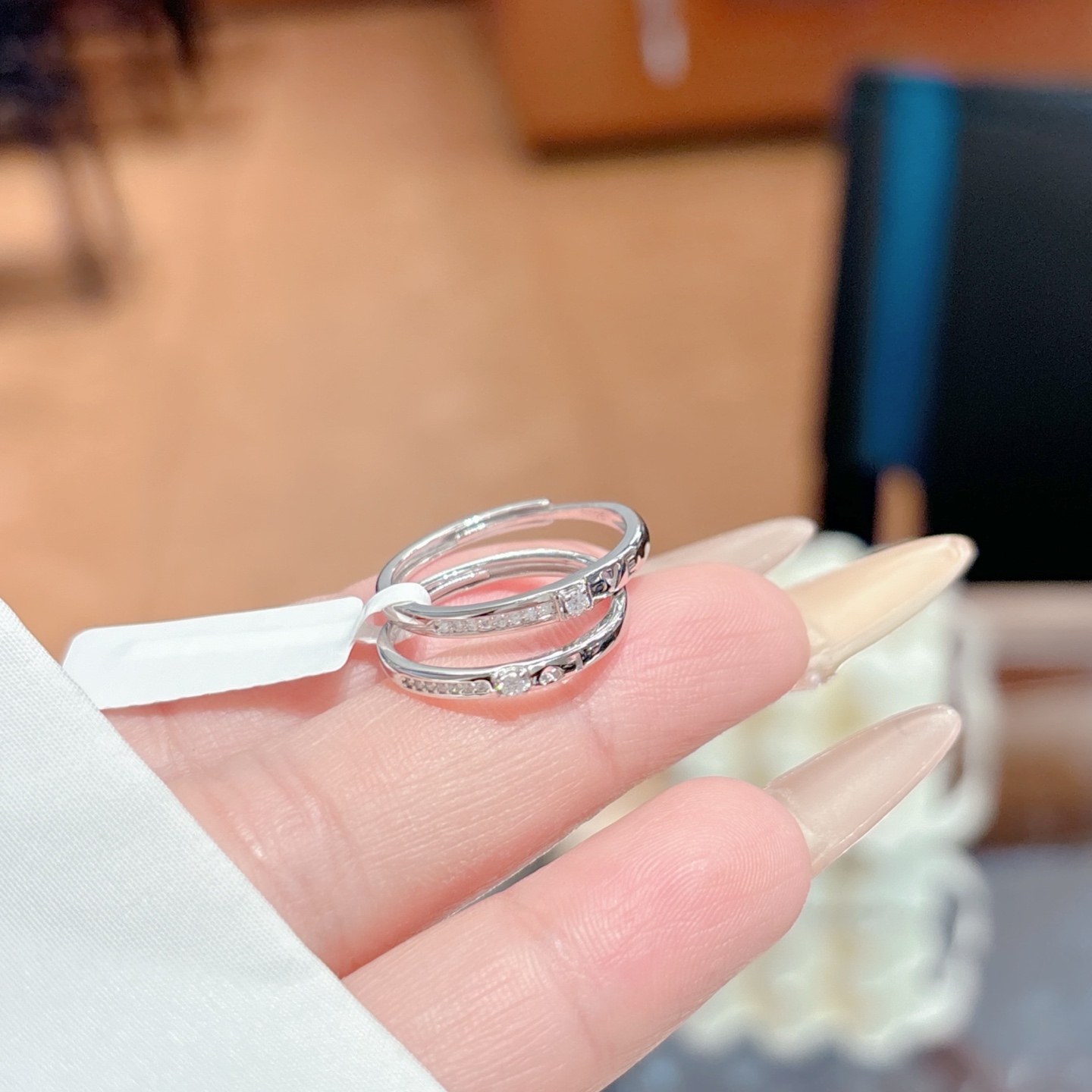 High Polish Silver Couple Rings Girly Wedding Registration Silver