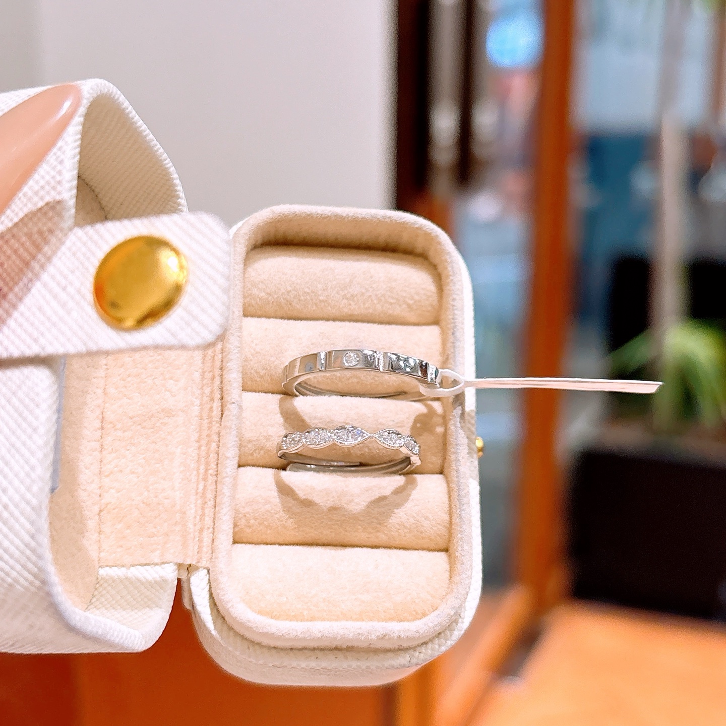 Solid Silver Couple Rings Soft Spring Festival Silver