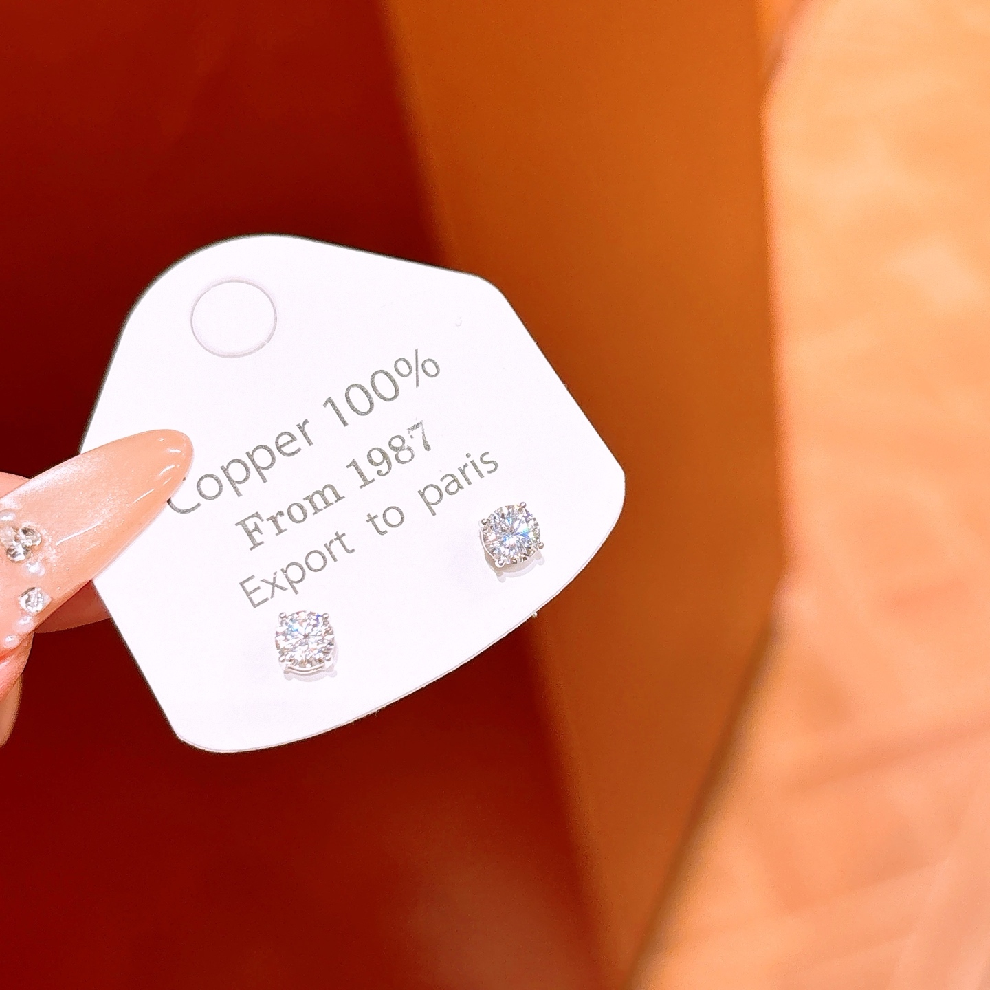 High Polish Silver Moissanite Studs Ins Style Travel Silver