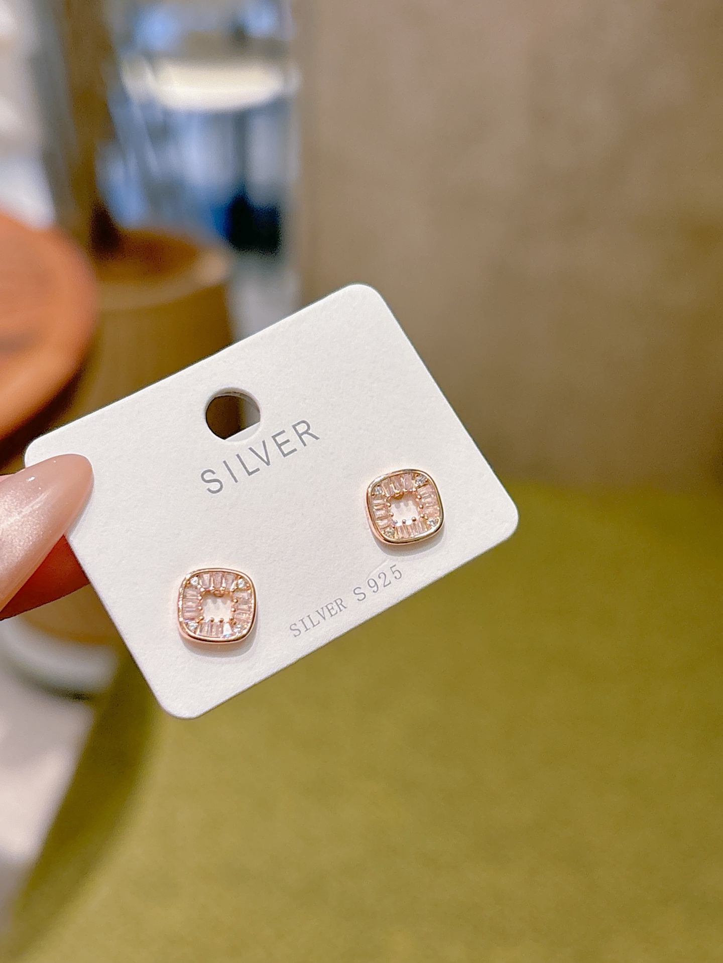 High Polish Silver Earrings Soft Confession Gold