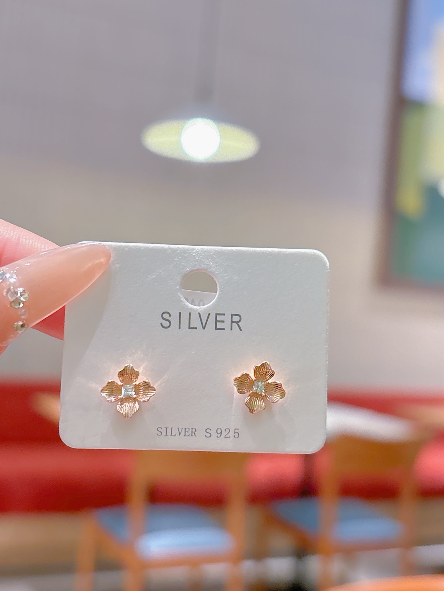 S925 Sterling Silver Earrings Girly Wedding Favor Silver