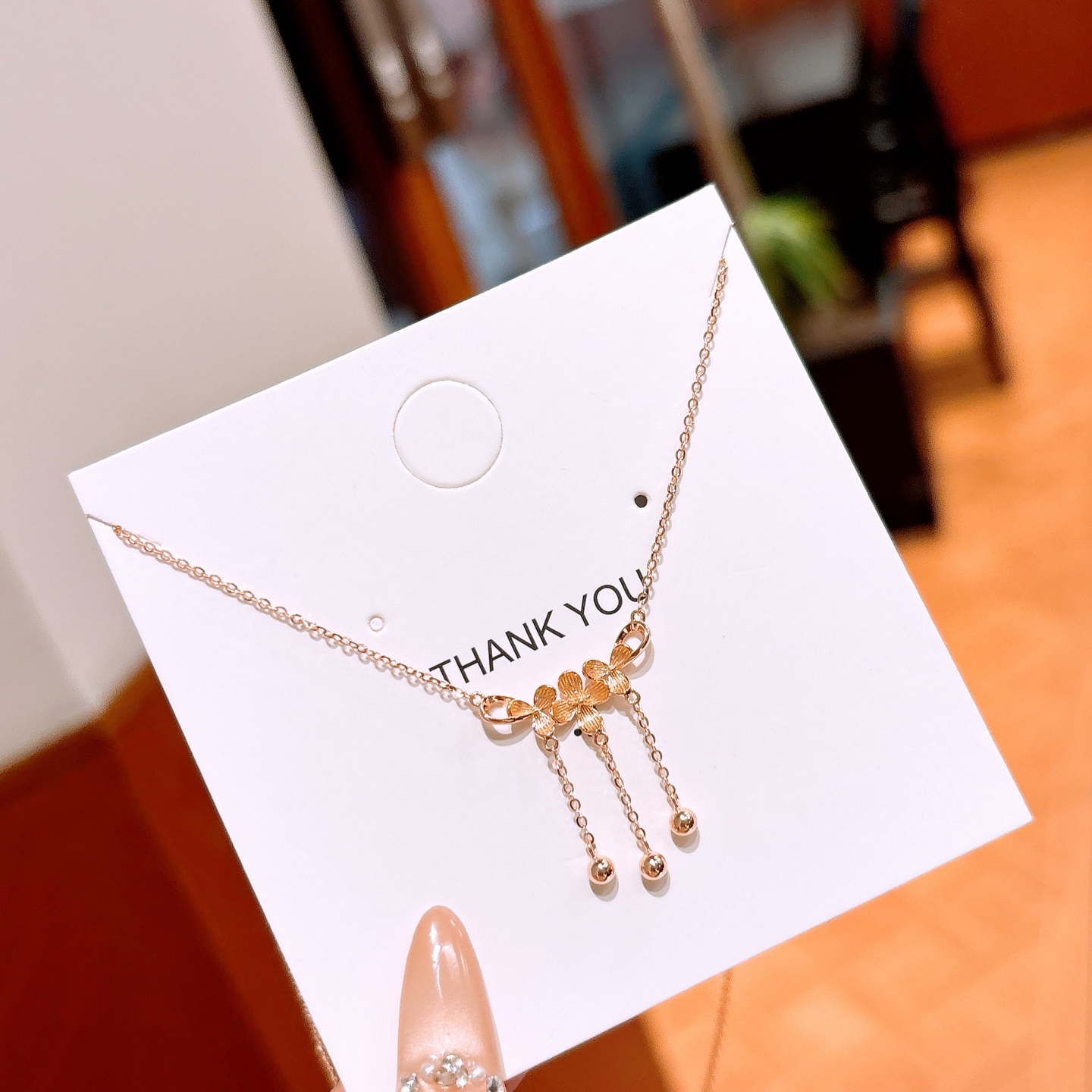S925 Sterling Silver Necklace Pure Spring Festival Gold