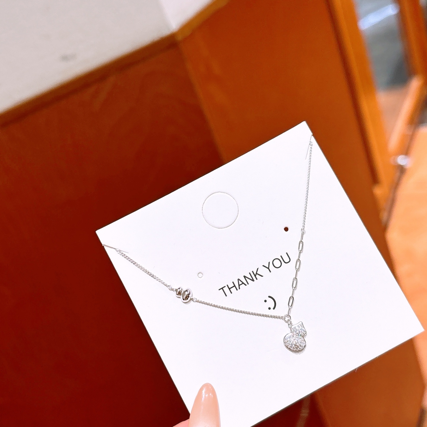 可愛い低アレルギー銀ネックレスシルバー 春節