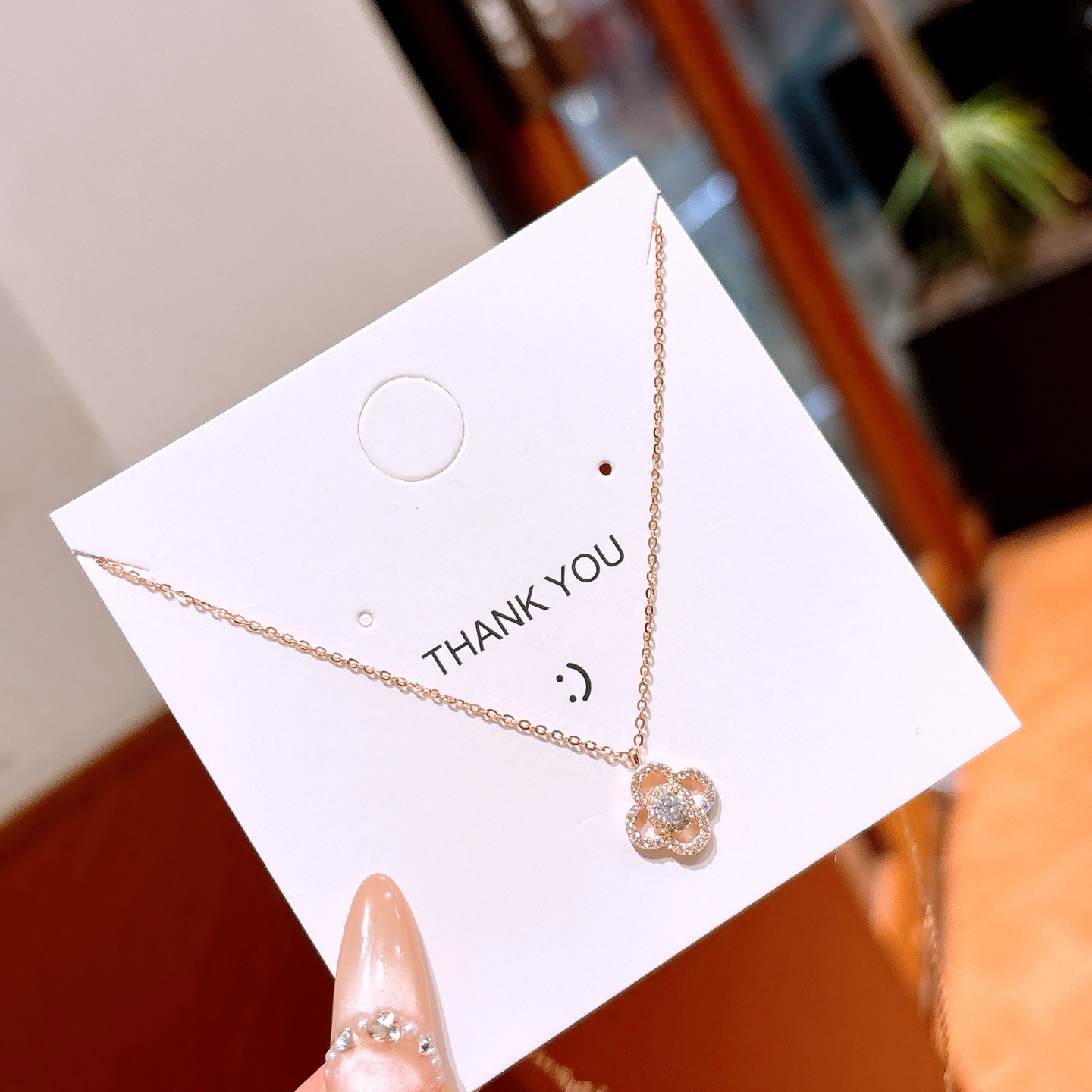 アーティスティック純銀ネックレスゴールド 母の日