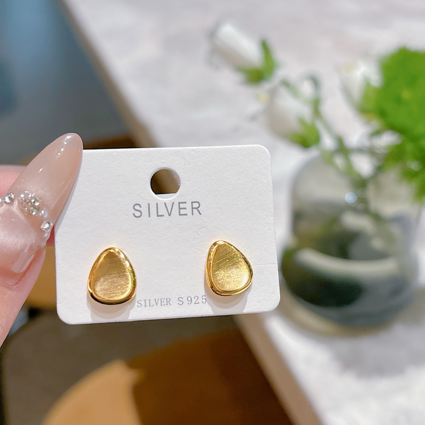 Hypoallergenic Silver Earrings Vintage Birthday Gold