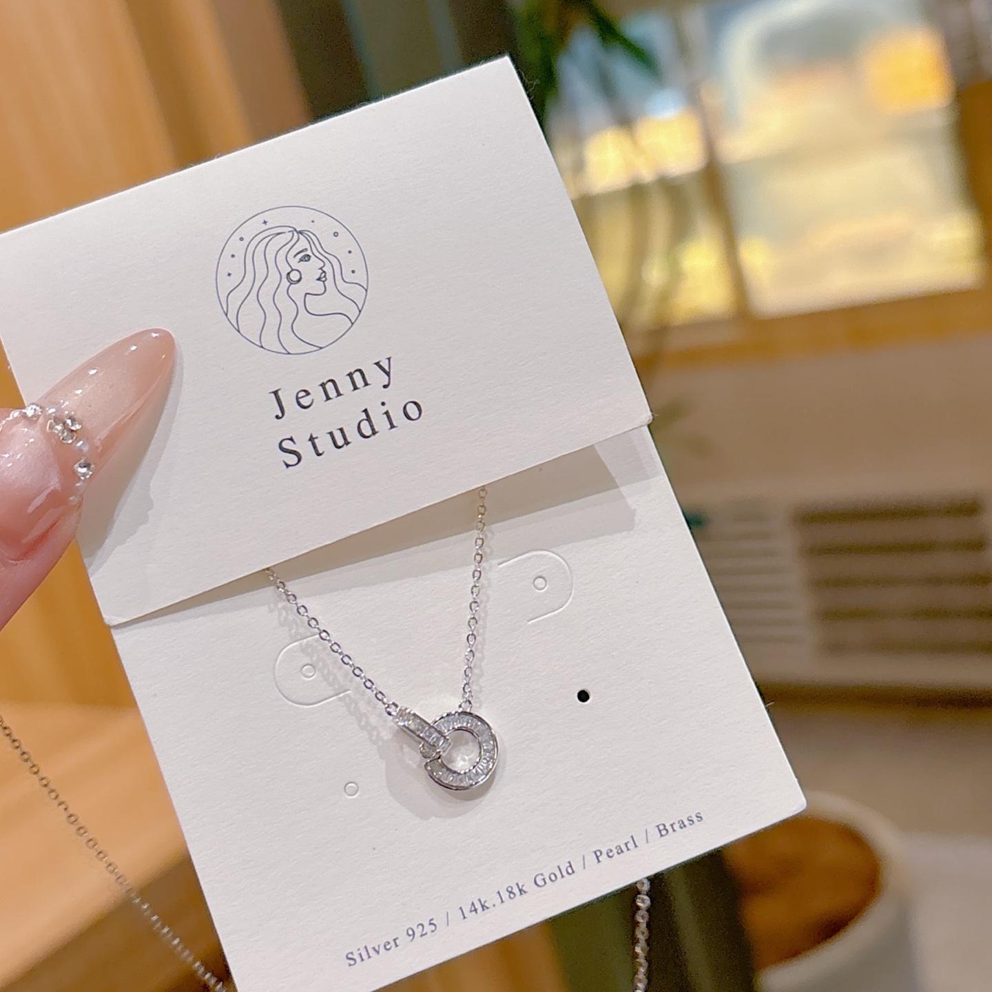 High Polish Silver Necklace Playful Valentine's Day Gold