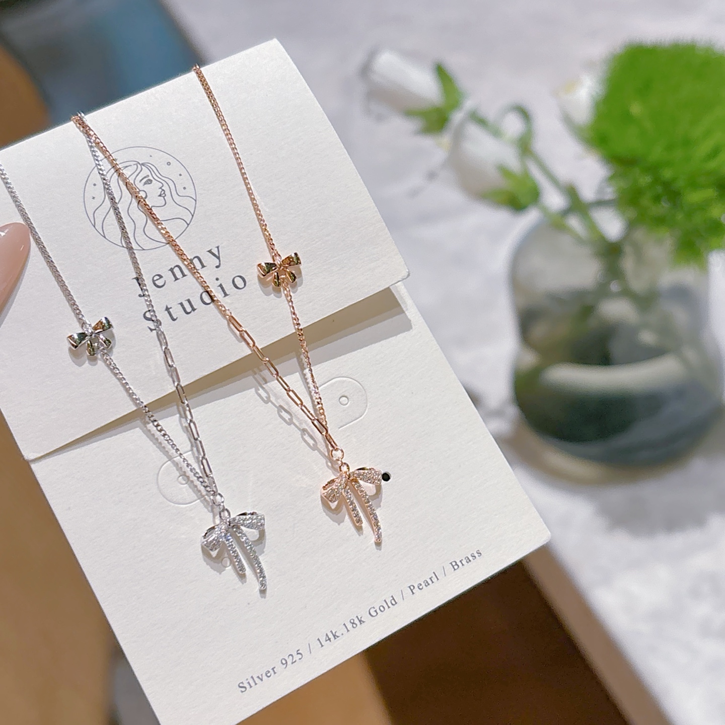 925 Silver Necklace Soft Annual Party Gold