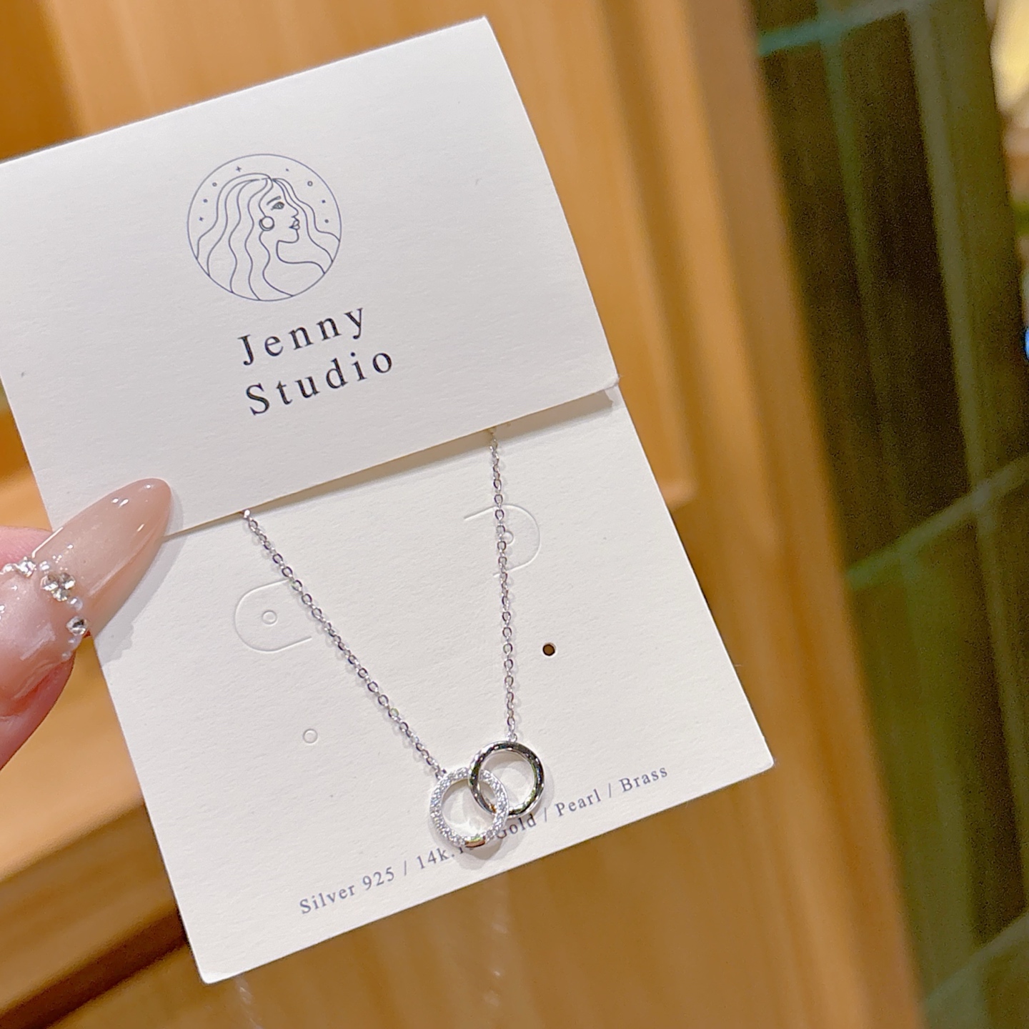 Nickelfreies Silber Kette Minimalistisch Hochzeit Gold