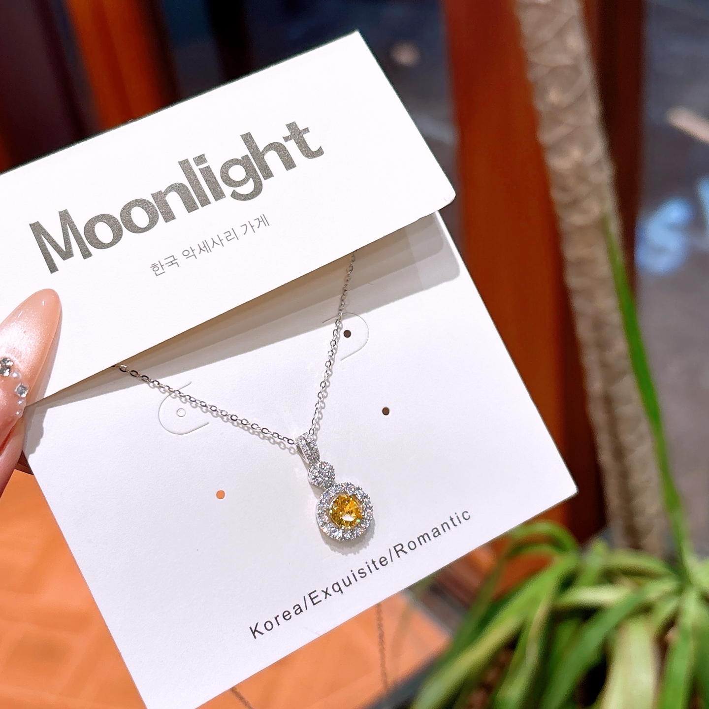 Fine Silver High Carbon Diamond Necklace Delicate Mother's Day Silver