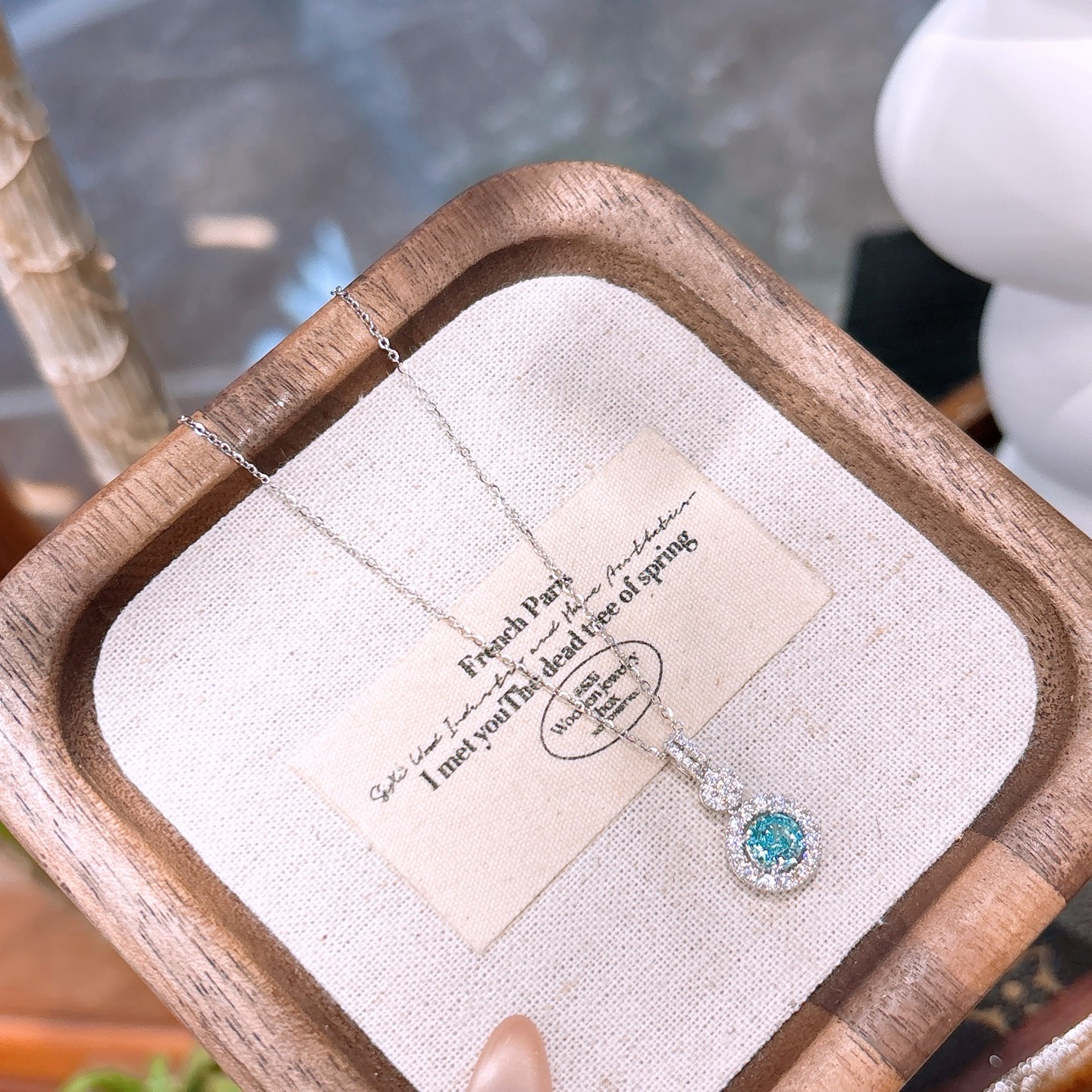 S925 Sterling Silver High Carbon Diamond Necklace Dainty Mother's Birthday