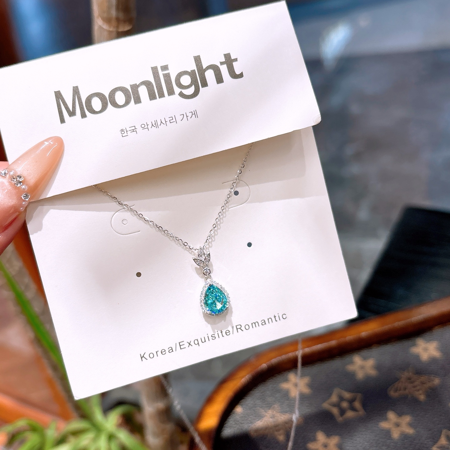 Nickel Free Silver High Carbon Diamond Necklace Gentle Travel Silver