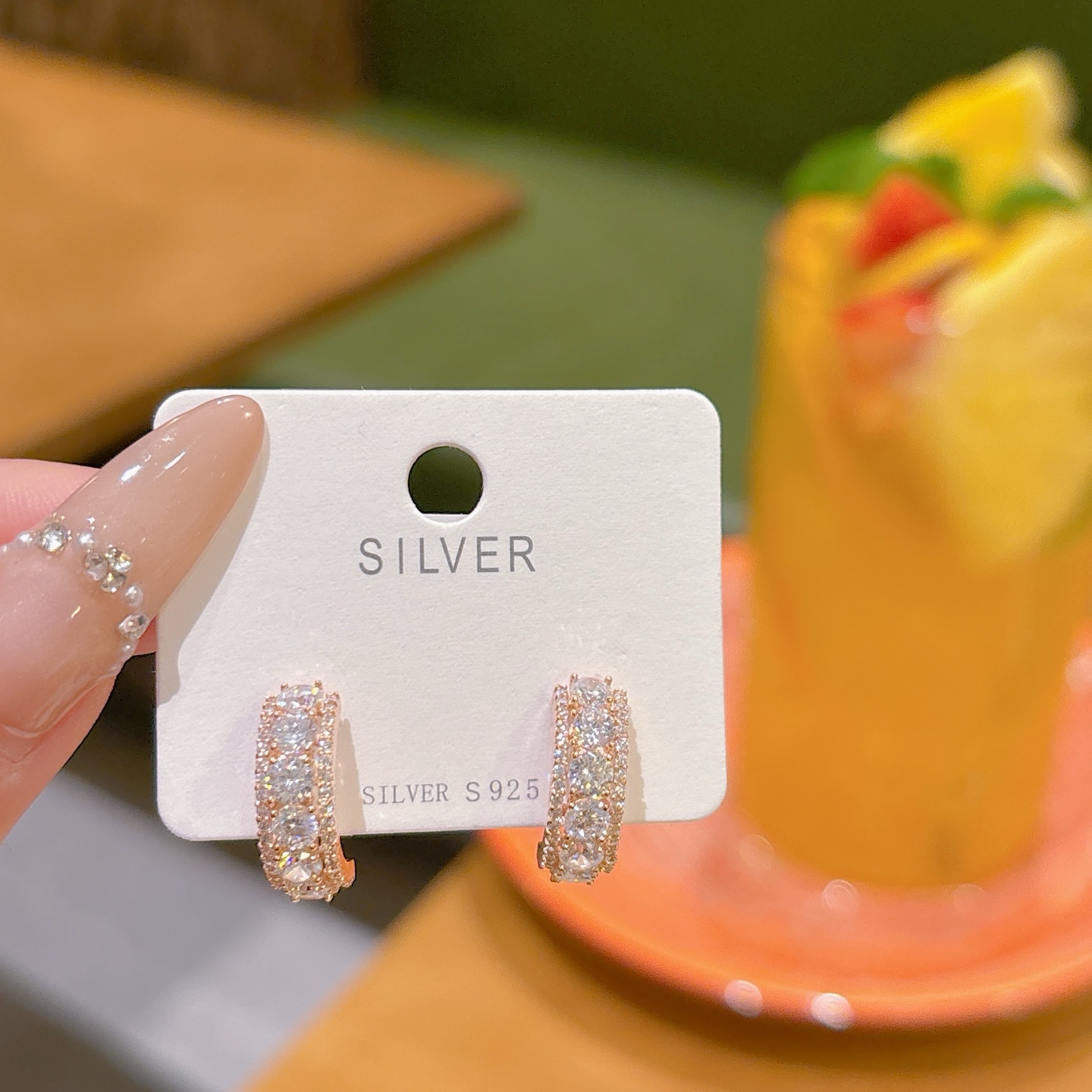 Hypoallergenic Silver Earrings Vintage Christmas Gold