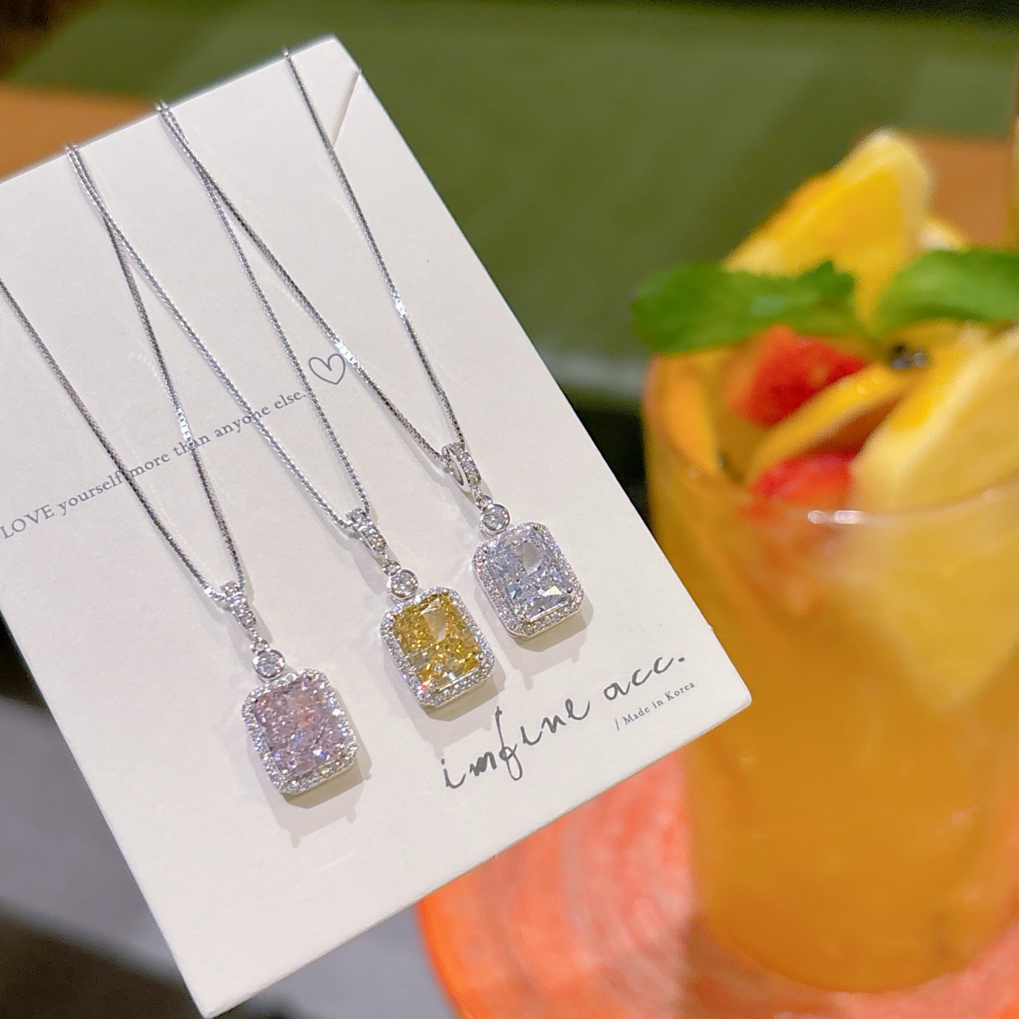 知性的純銀ハイカーボンダイヤネックレスゴールド 卒業