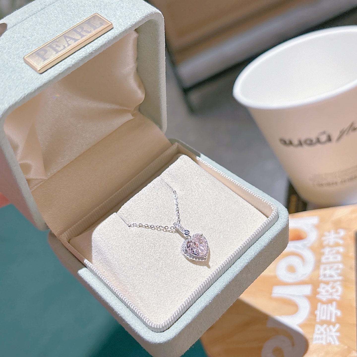 High Polish Silver High Carbon Diamond Necklace Minimalist Everyday Wear