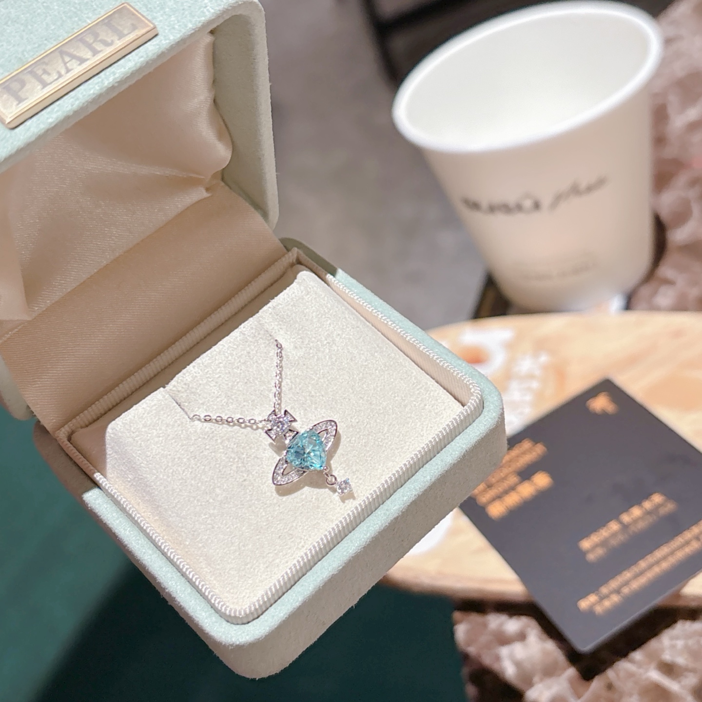 925 Silver High Carbon Diamond Necklace Girly Wedding Gold