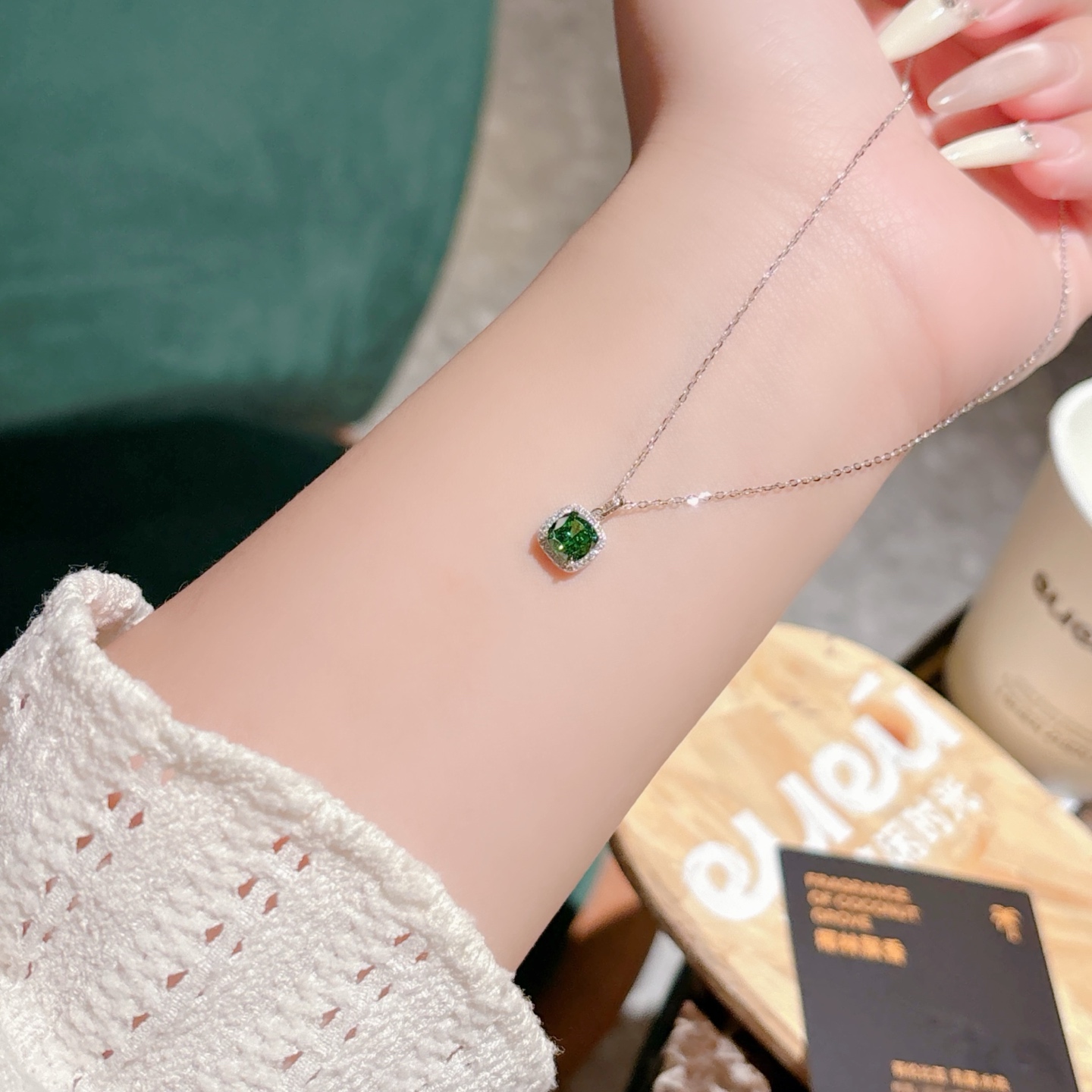 Nickel Free Silver High Carbon Diamond Necklace Pure Spring Festival