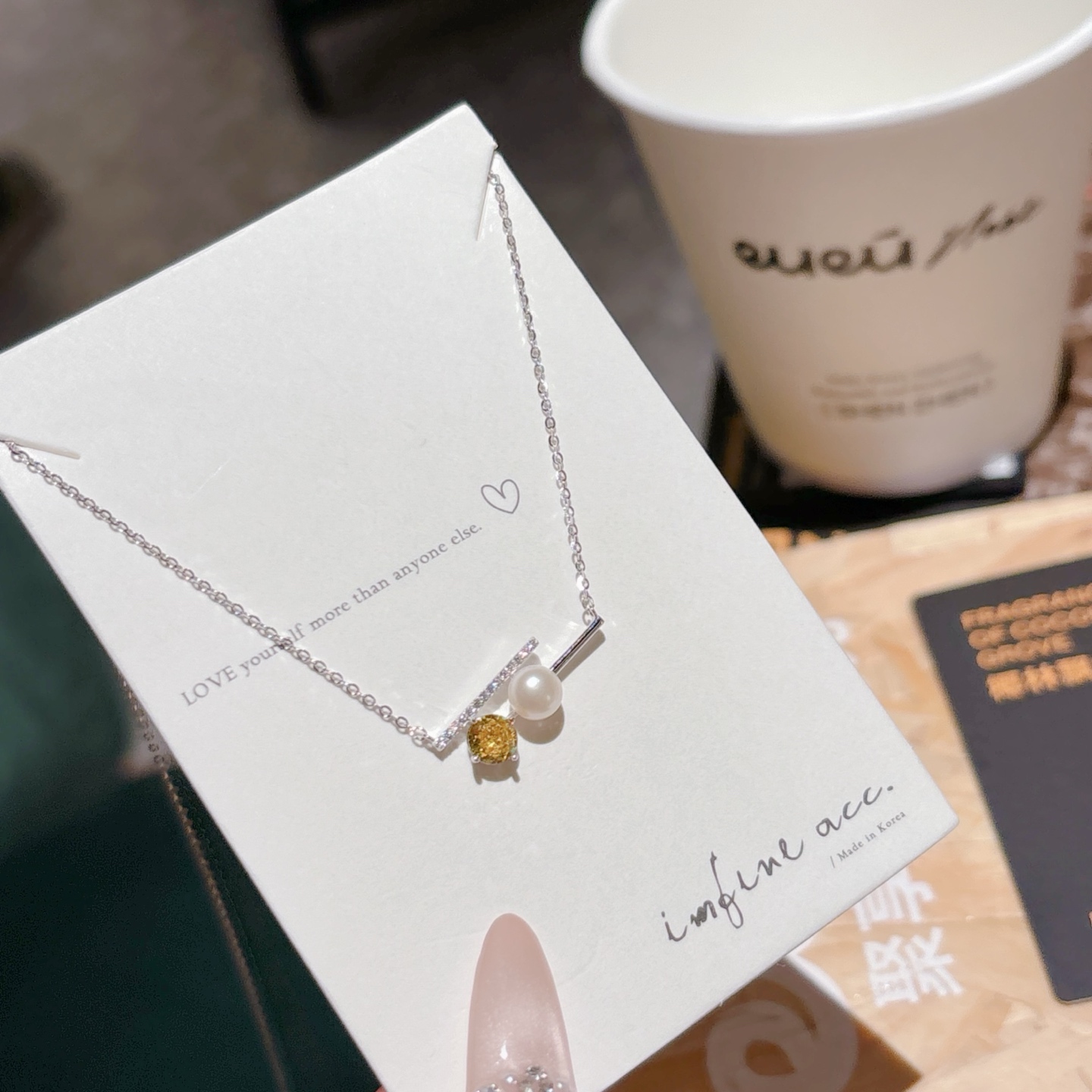 Solid Silver High Carbon Diamond Necklace Korean Style New Year Gold