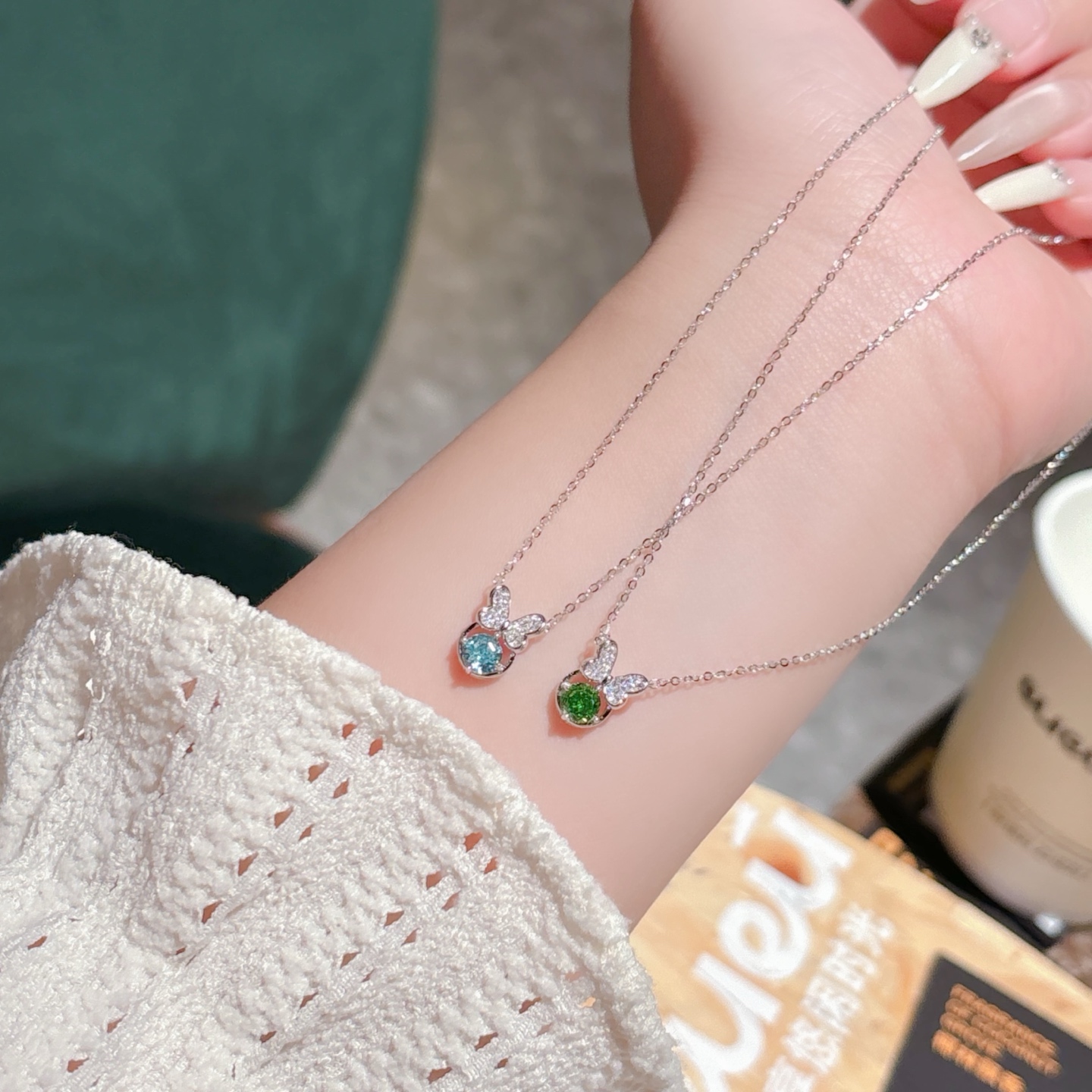 Solid Silver High Carbon Diamond Necklace Ins Style Confession Gold