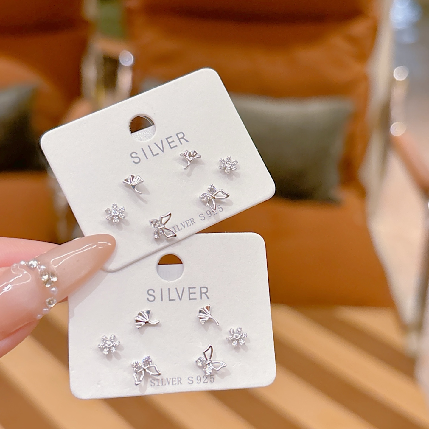 High Polish Silver Earrings Forest Proposal Silver