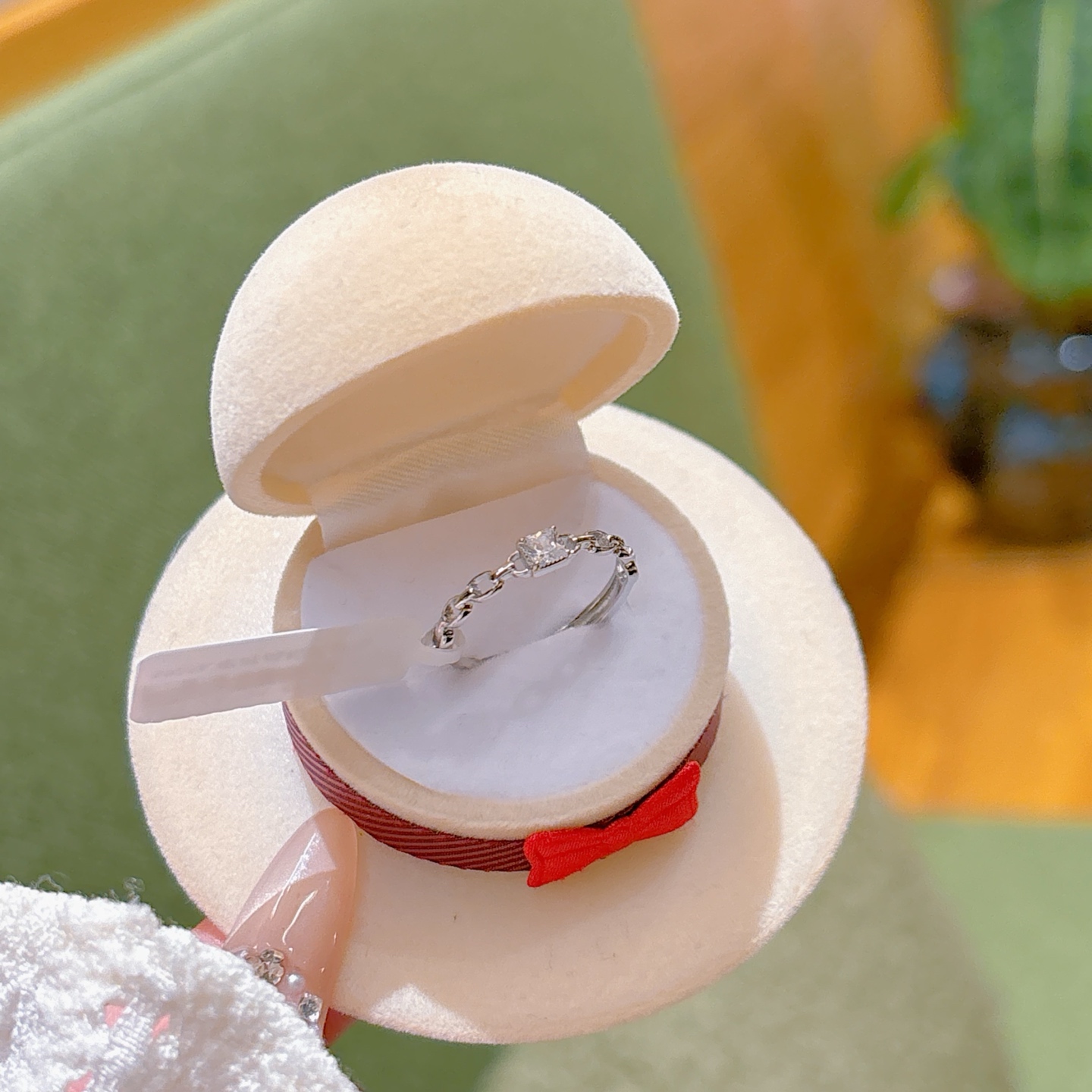 インスタ風S925スターリングシルバーリングシルバー プロポーズ