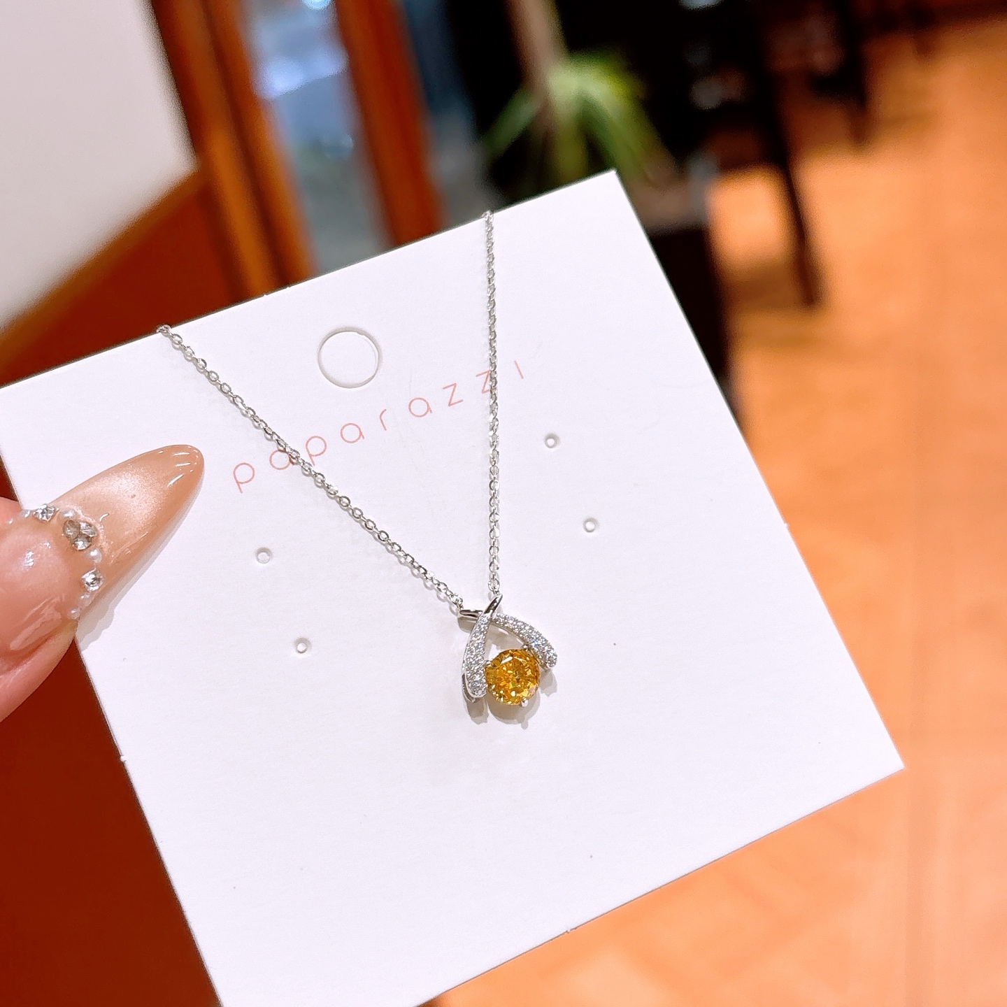 Fine Silver High Carbon Diamond Necklace Premium Bestie Gift Gold