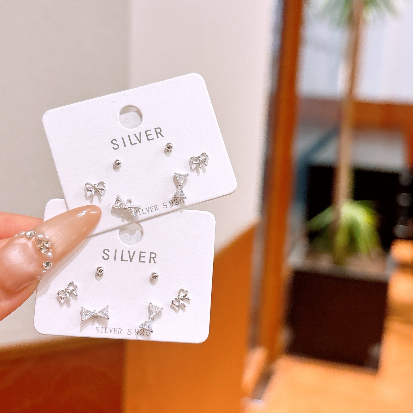 S925 Sterling Silver Earrings Korean Style New Year Silver