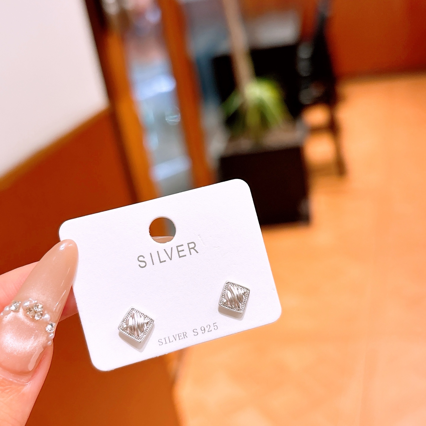 925 Silber Ohrringe Präzision Verlobung Silber