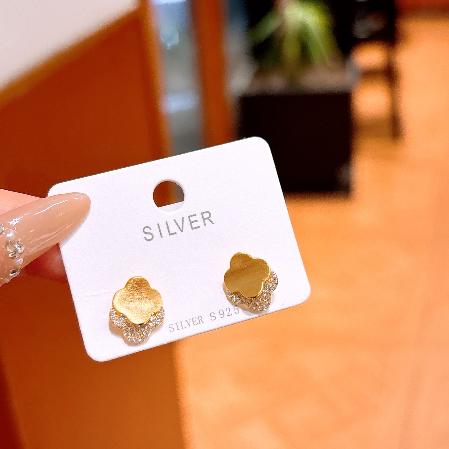 Massivsilber Ohrringe Präzision Hauseinweihung Silber