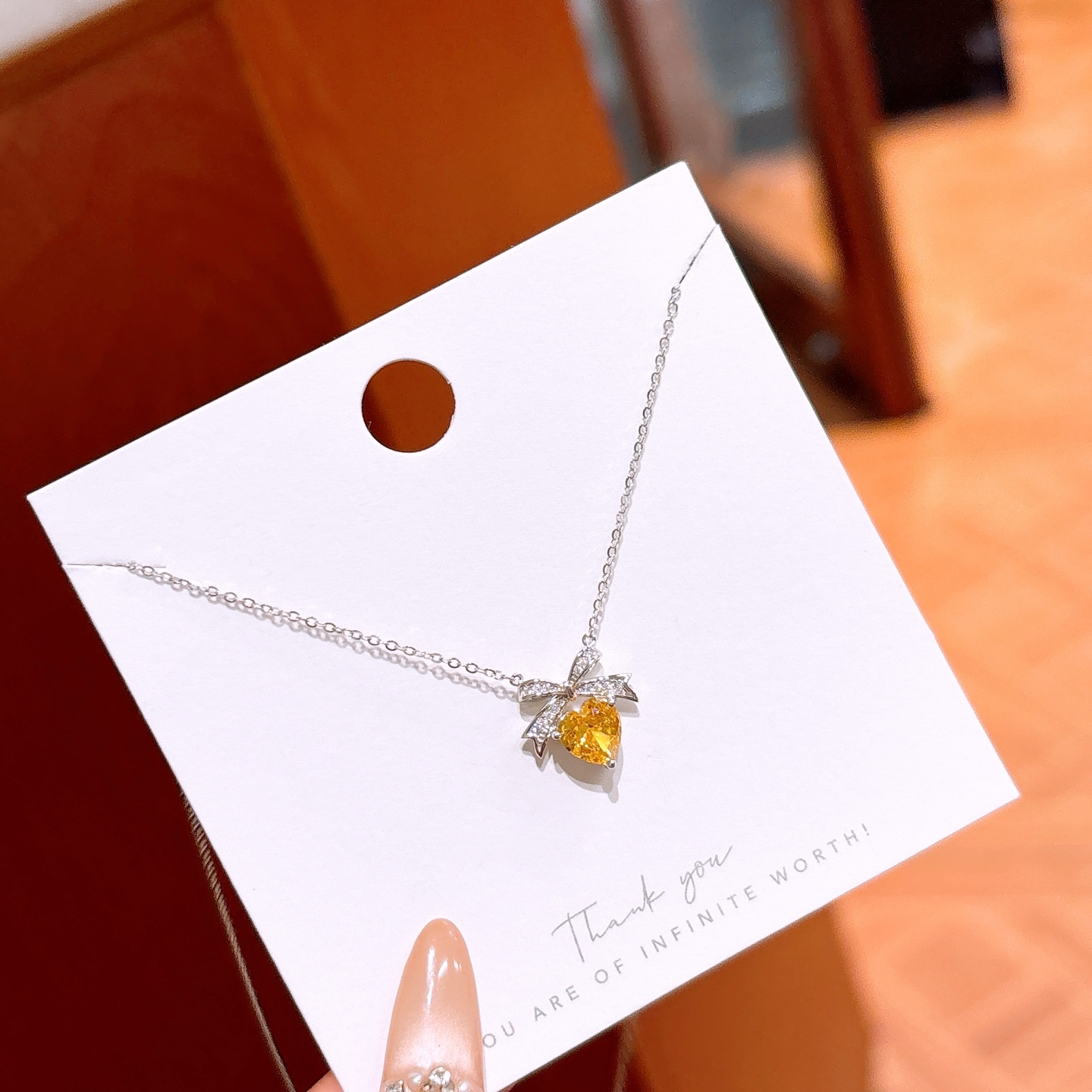 Low Allergy Silver High Carbon Diamond Necklace Dainty Annual Party