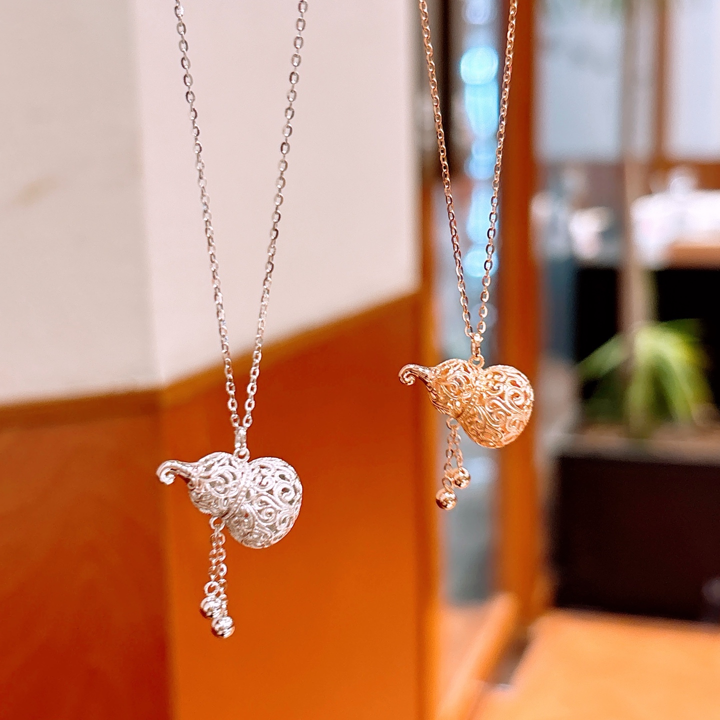 925 Silver Necklace Ethereal Engagement Gold