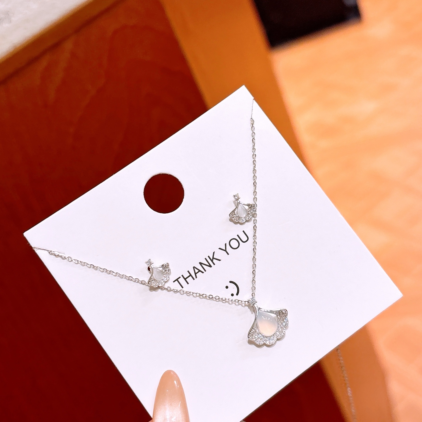 Nickel Free Silver Earrings & Necklace Set Girly Valentine's Day Gold