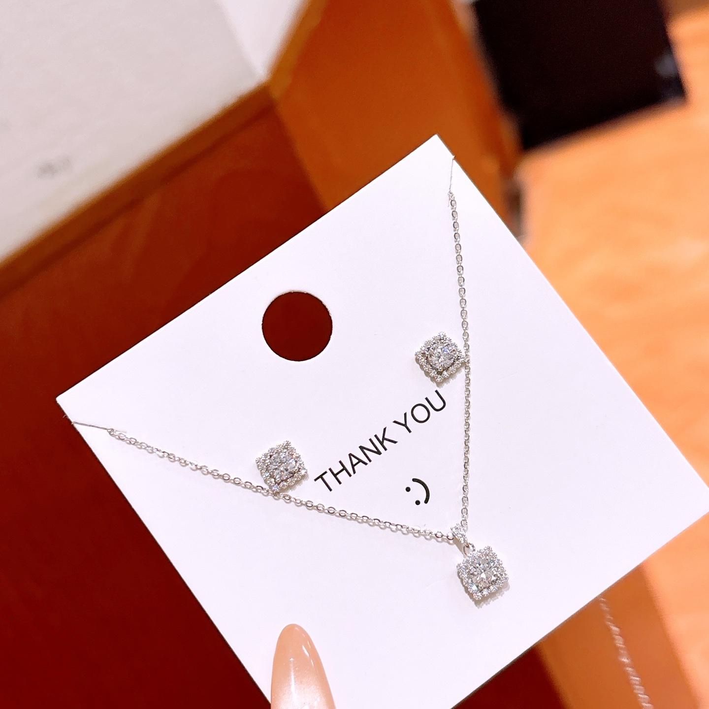 S925 Sterling Silver Earrings & Necklace Set Romantic Party Silver