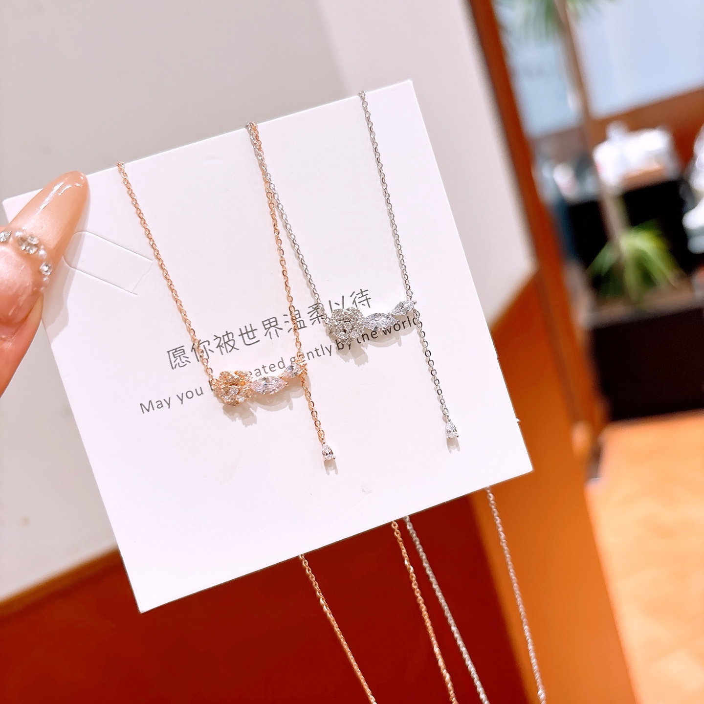 幻想的低アレルギー銀ネックレスゴールド 親友へのプレゼント