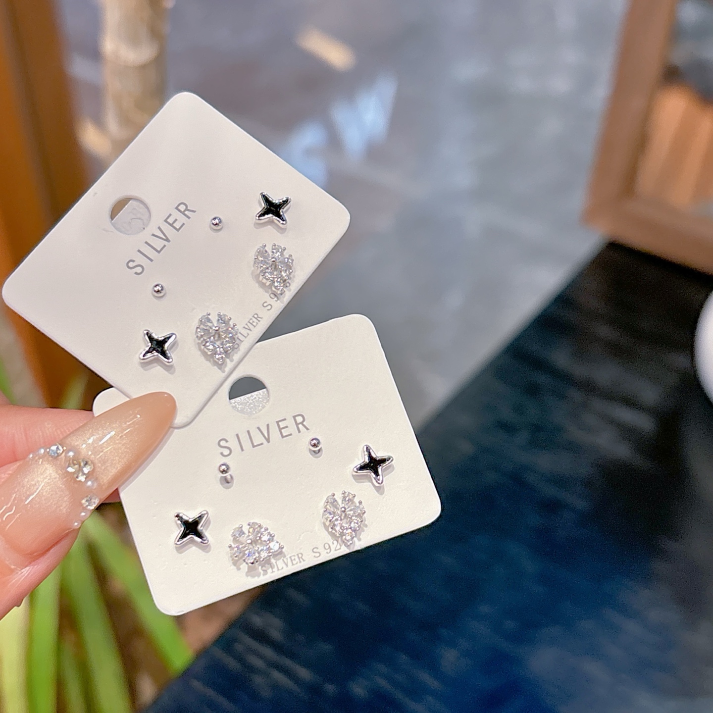 925 Silver Earrings Ins Style Everyday Wear Gold