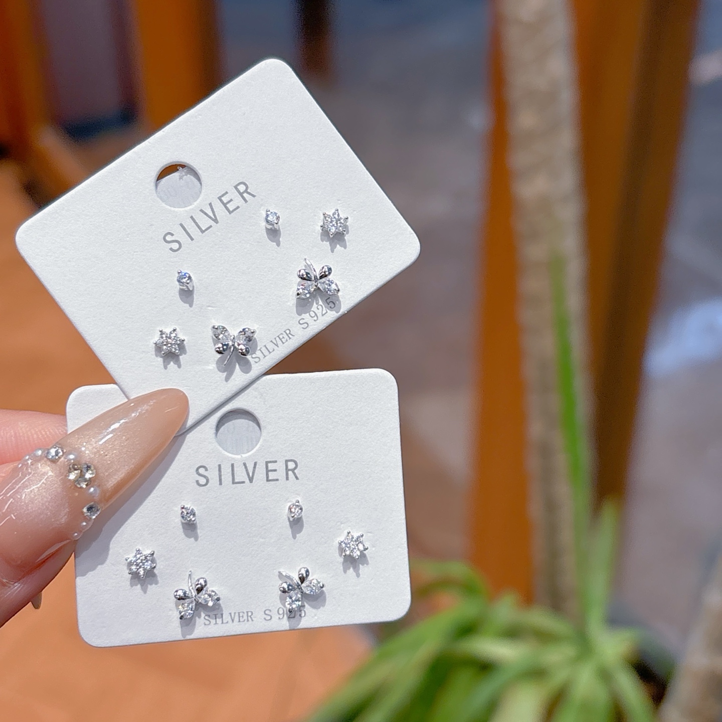 925 Silver Earrings Ins Style Birthday Silver