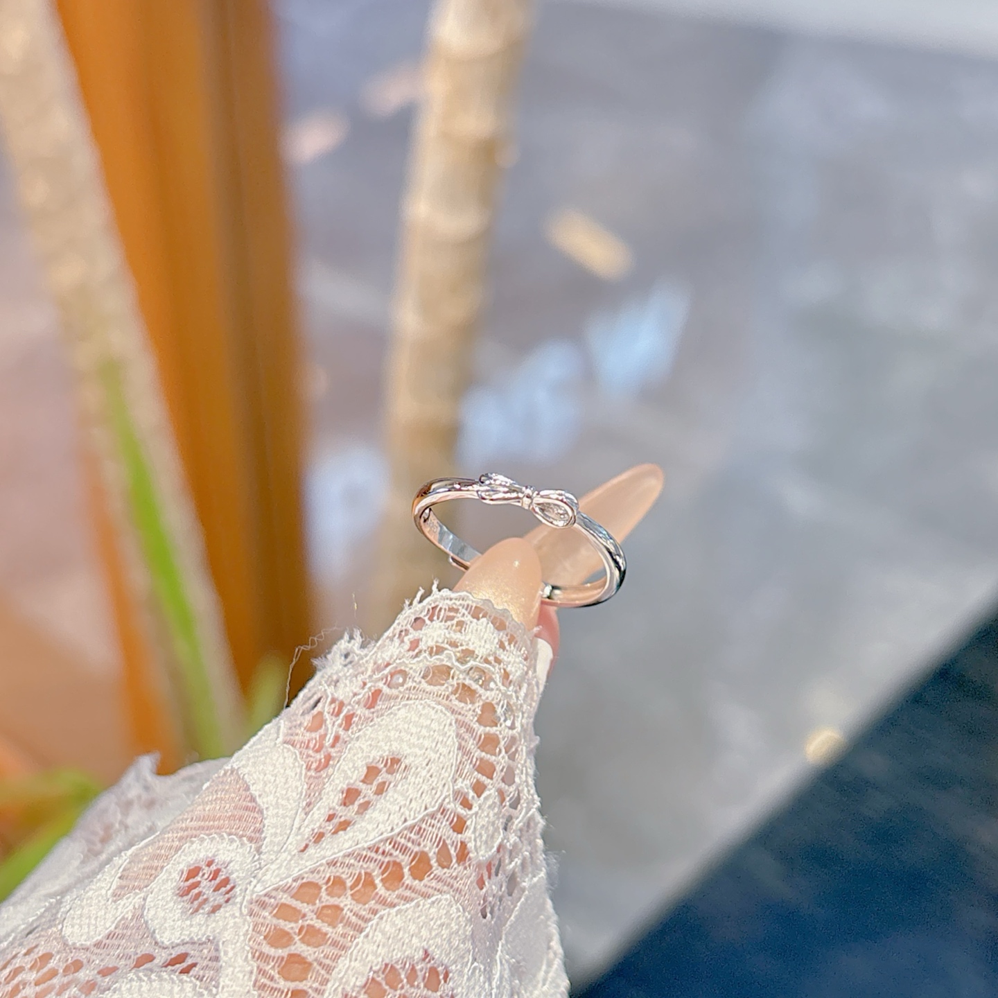 Solid Silver Ring Playful Self-love Gold