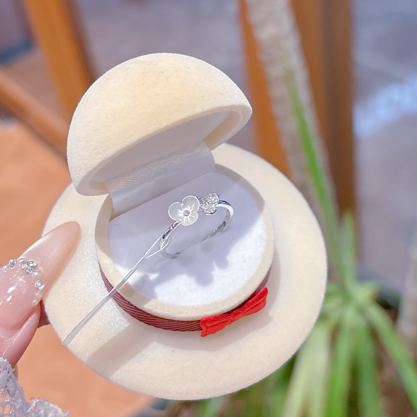 Fine Silver Ring Unique Wedding Registration Gold