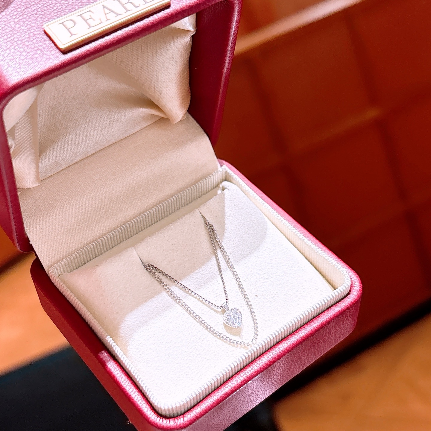 ラグジュアリー純銀ネックレスゴールド バレンタインデー