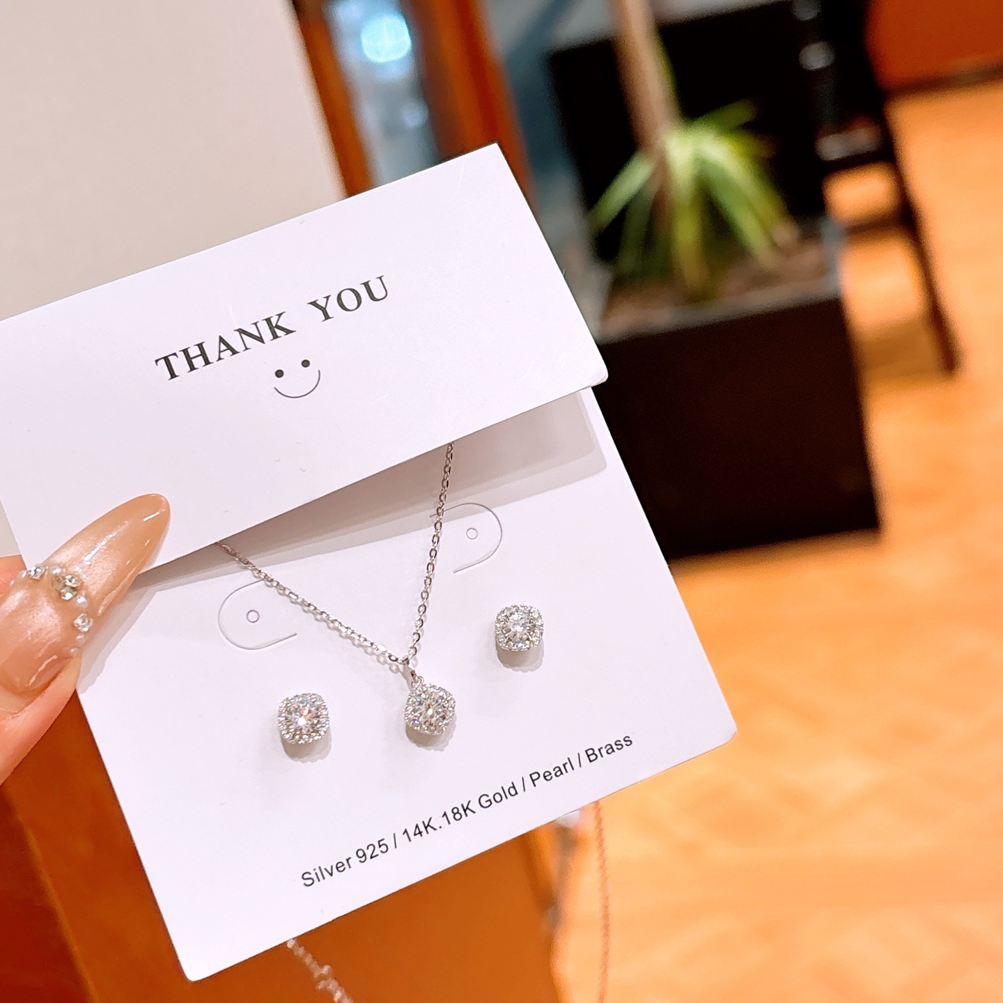 Nickel Free Silver Earrings & Necklace Set Intellectual Travel Gold