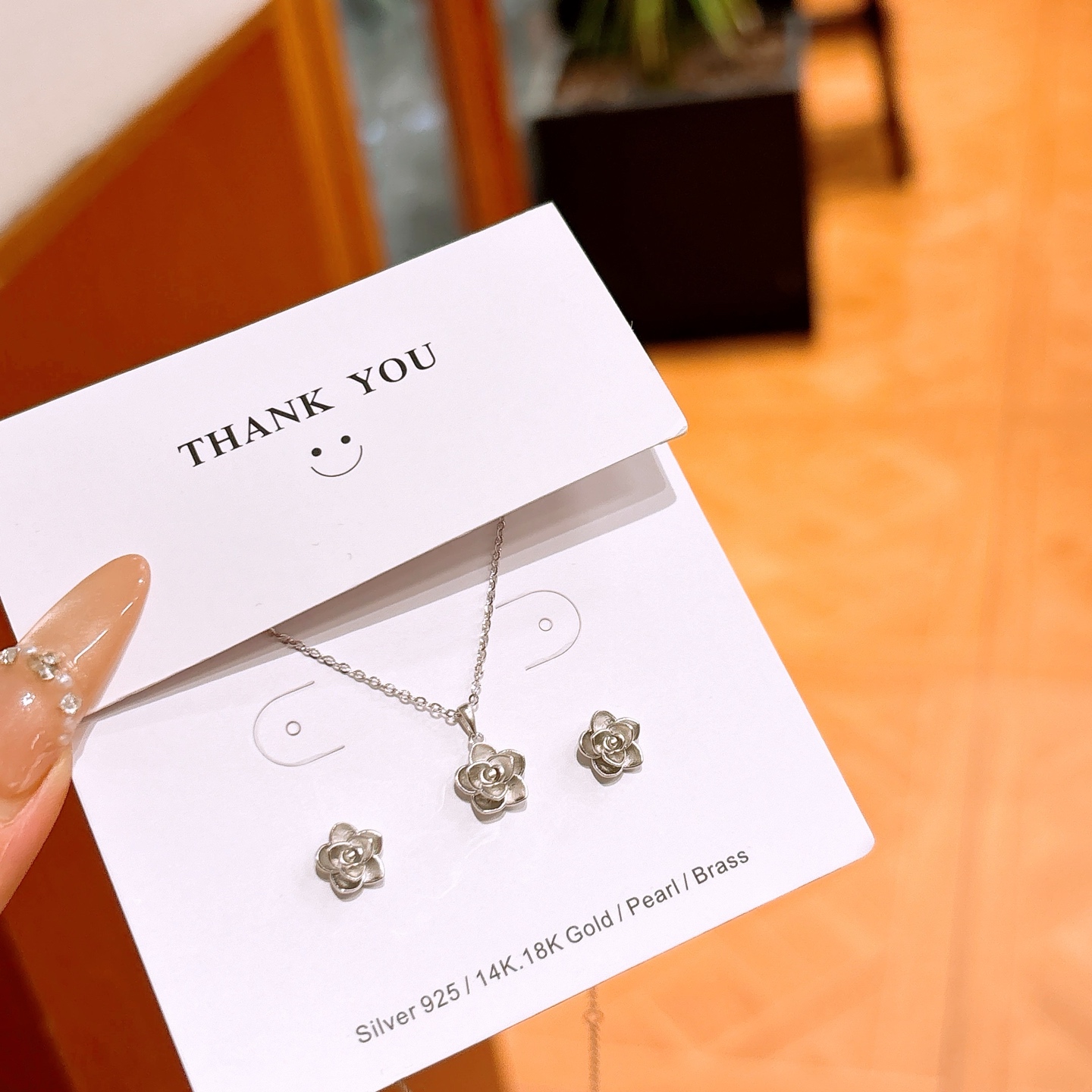 Hypoallergenic Silver High Carbon Diamond Necklace Delicate Birthday