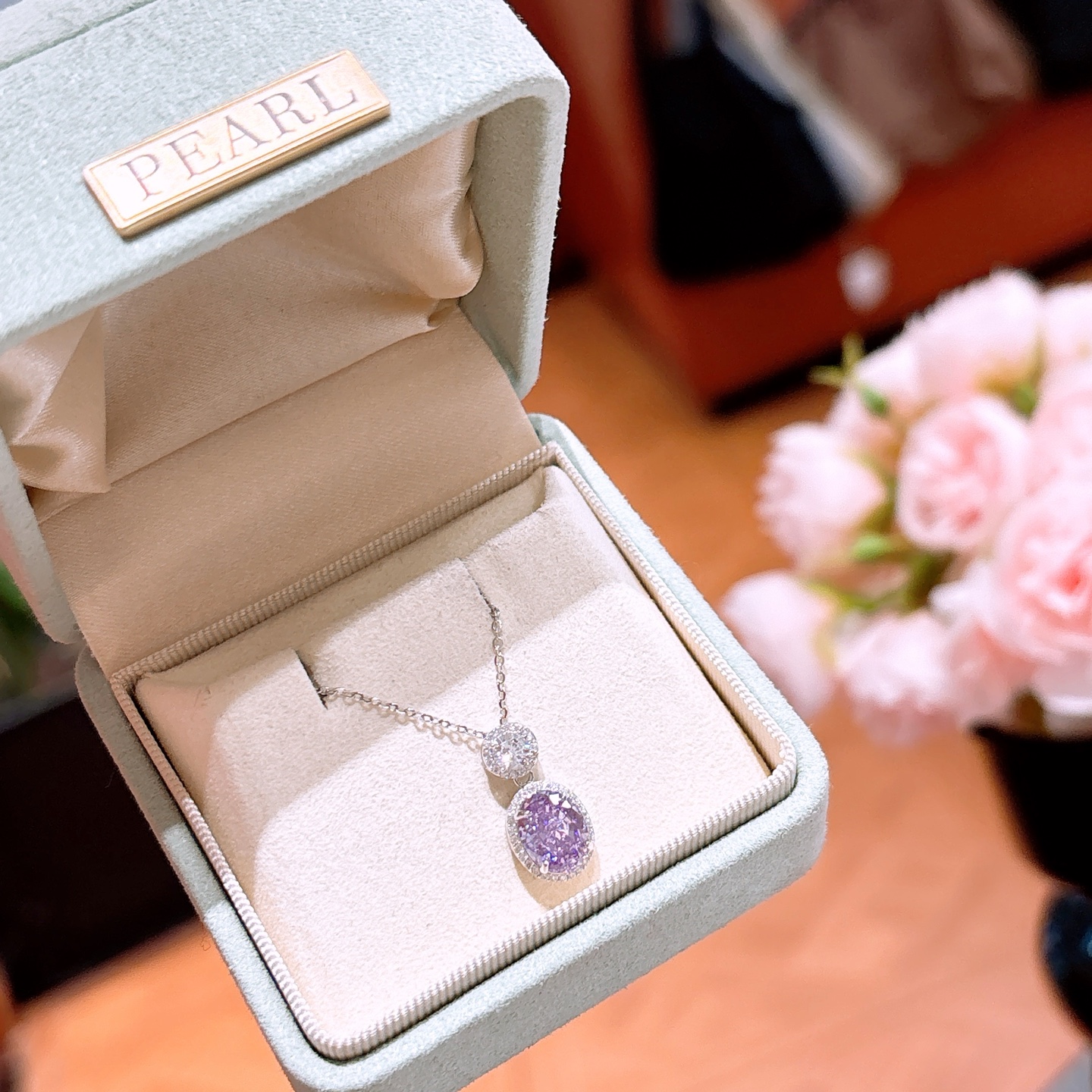 Nickel Free Silver High Carbon Diamond Necklace Chic Housewarming