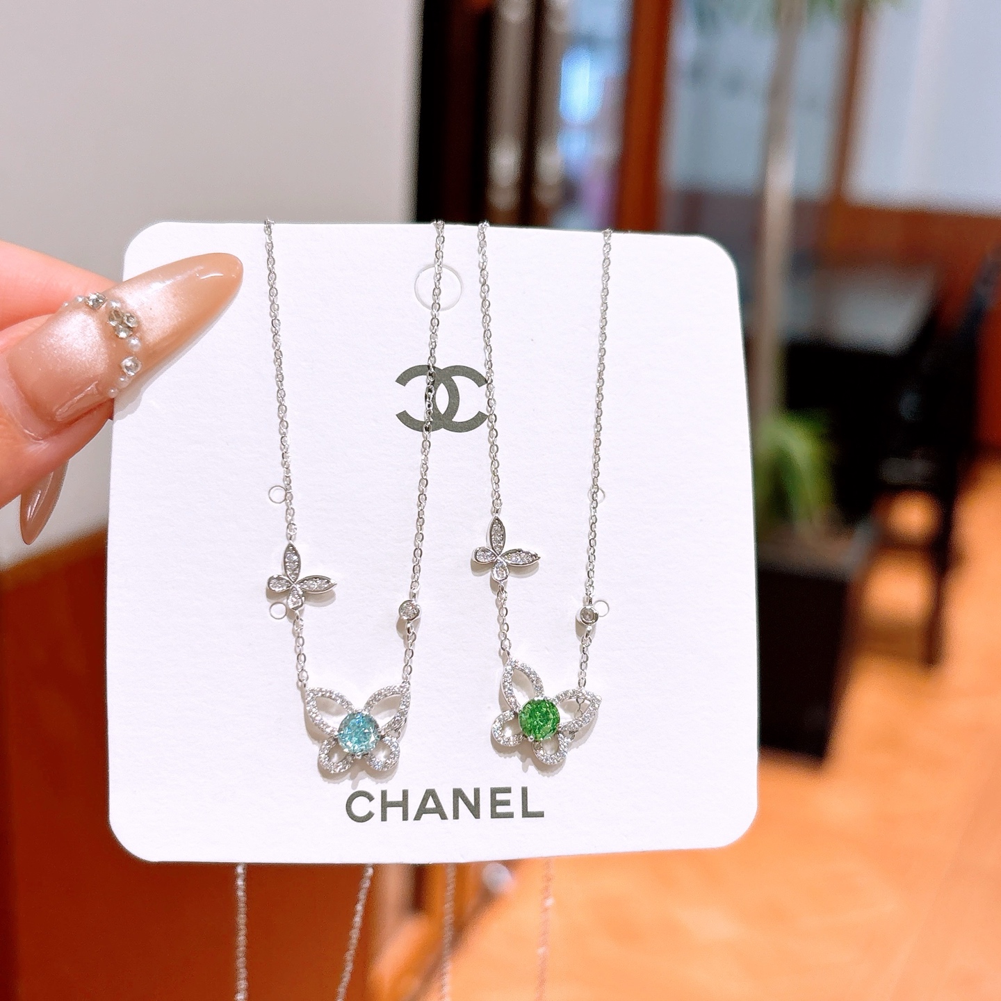 Nickel Free Silver High Carbon Diamond Necklace Sweet Gift for Her