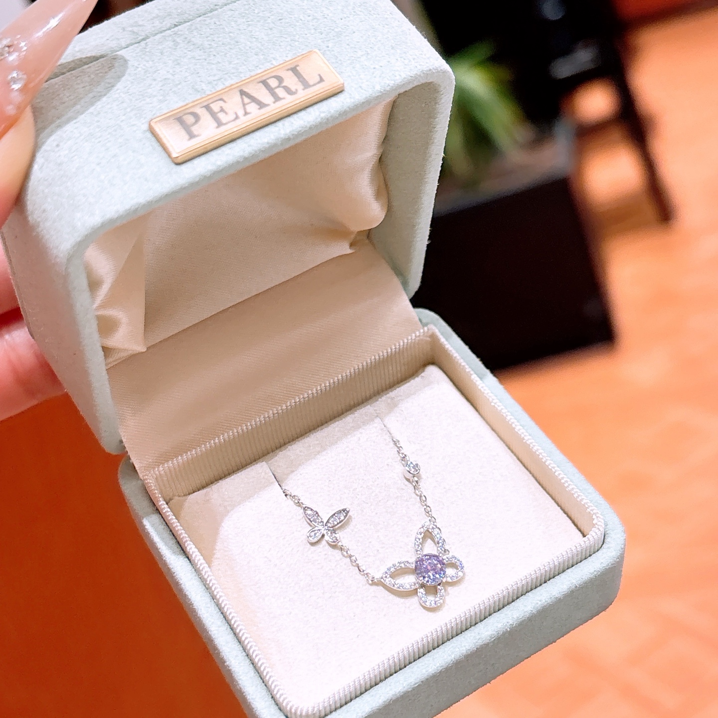 Nickel Free Silver High Carbon Diamond Necklace Soft Housewarming Gold